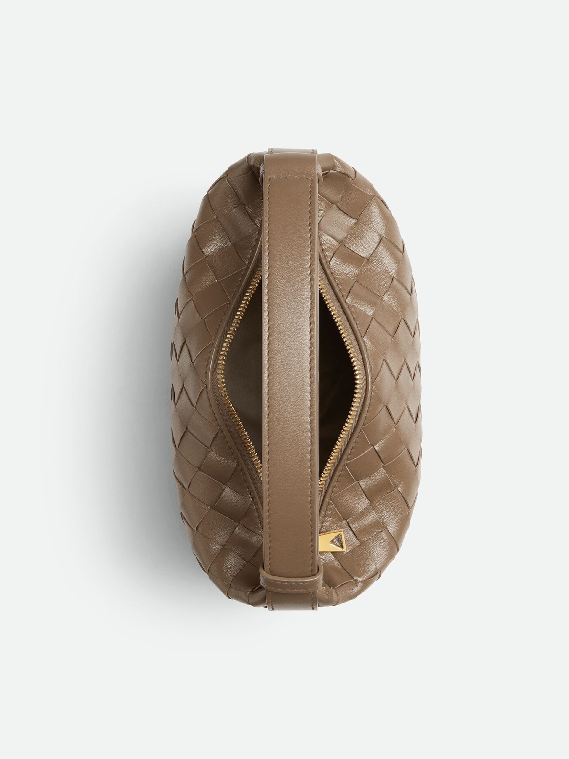 Tan Bottega Veneta Wallace bag in soft Intrecciato leather
