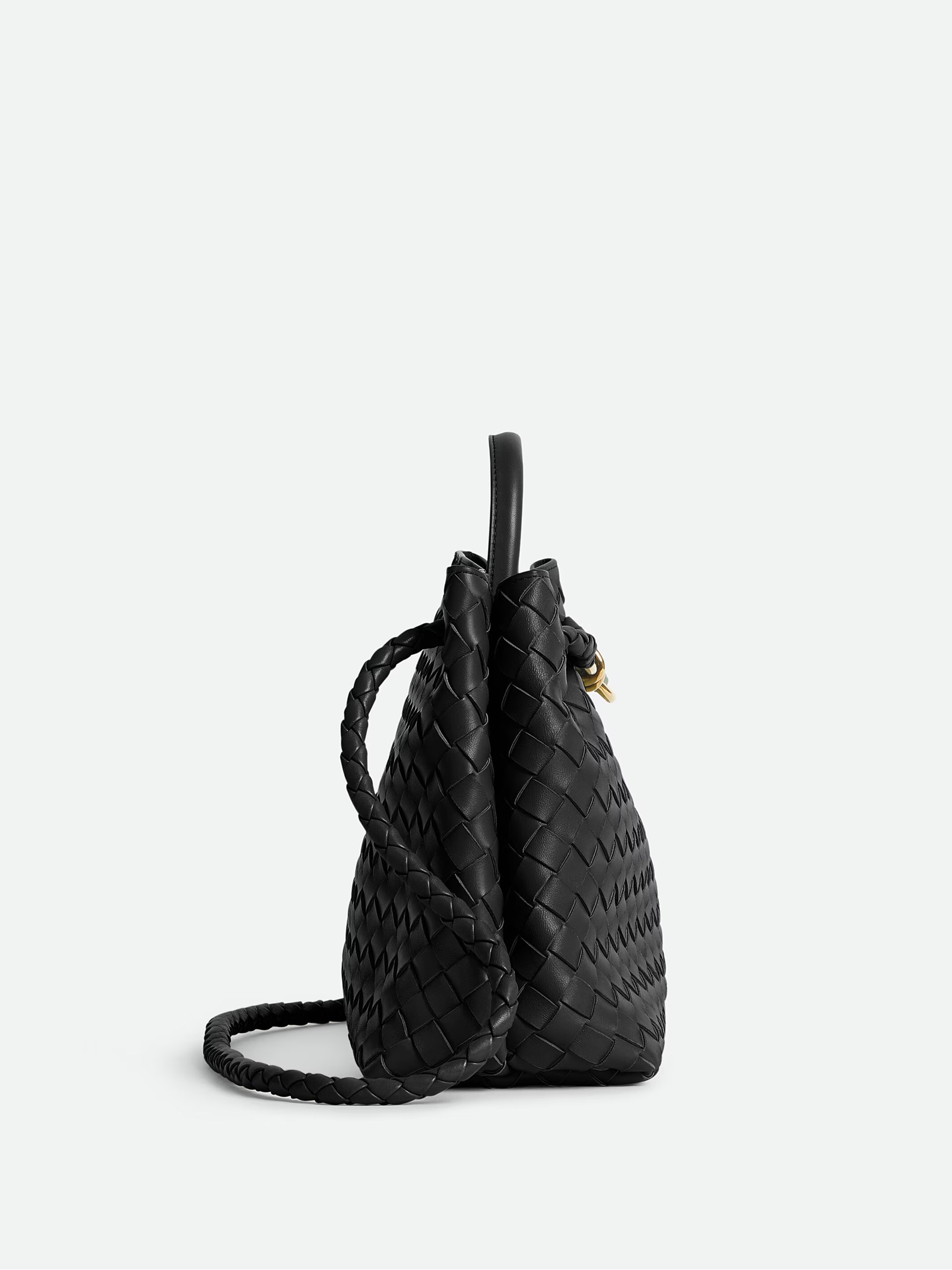 Black Bottega Veneta Medium Andiamo bag in soft Intrecciato leather