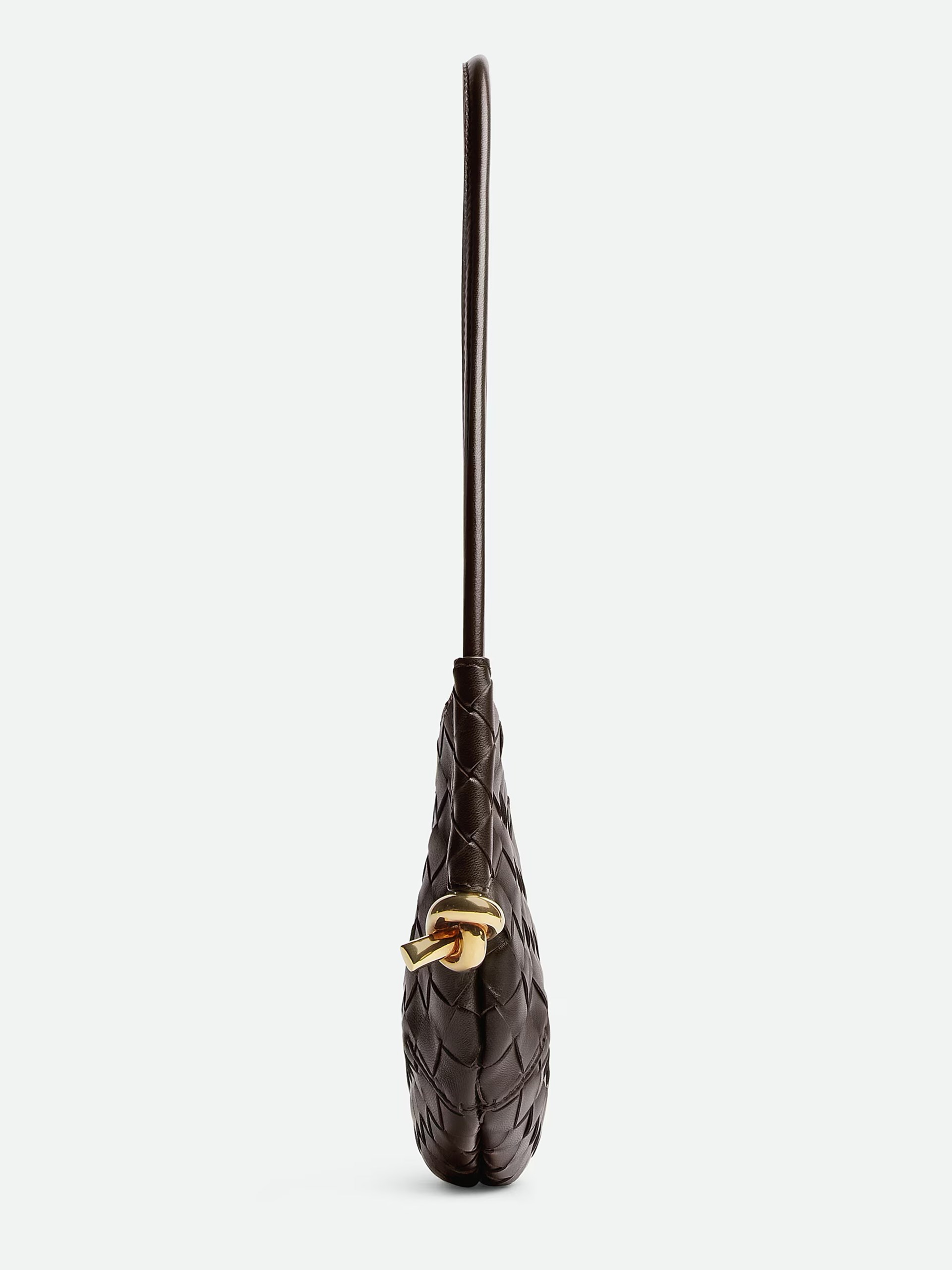 Темно-коричнева сумка Bottega Veneta Solstice