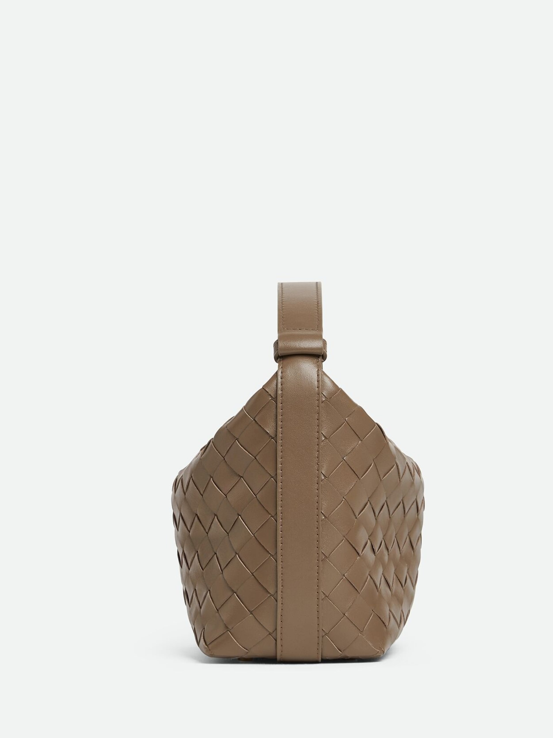 Tan Bottega Veneta Wallace bag in soft Intrecciato leather