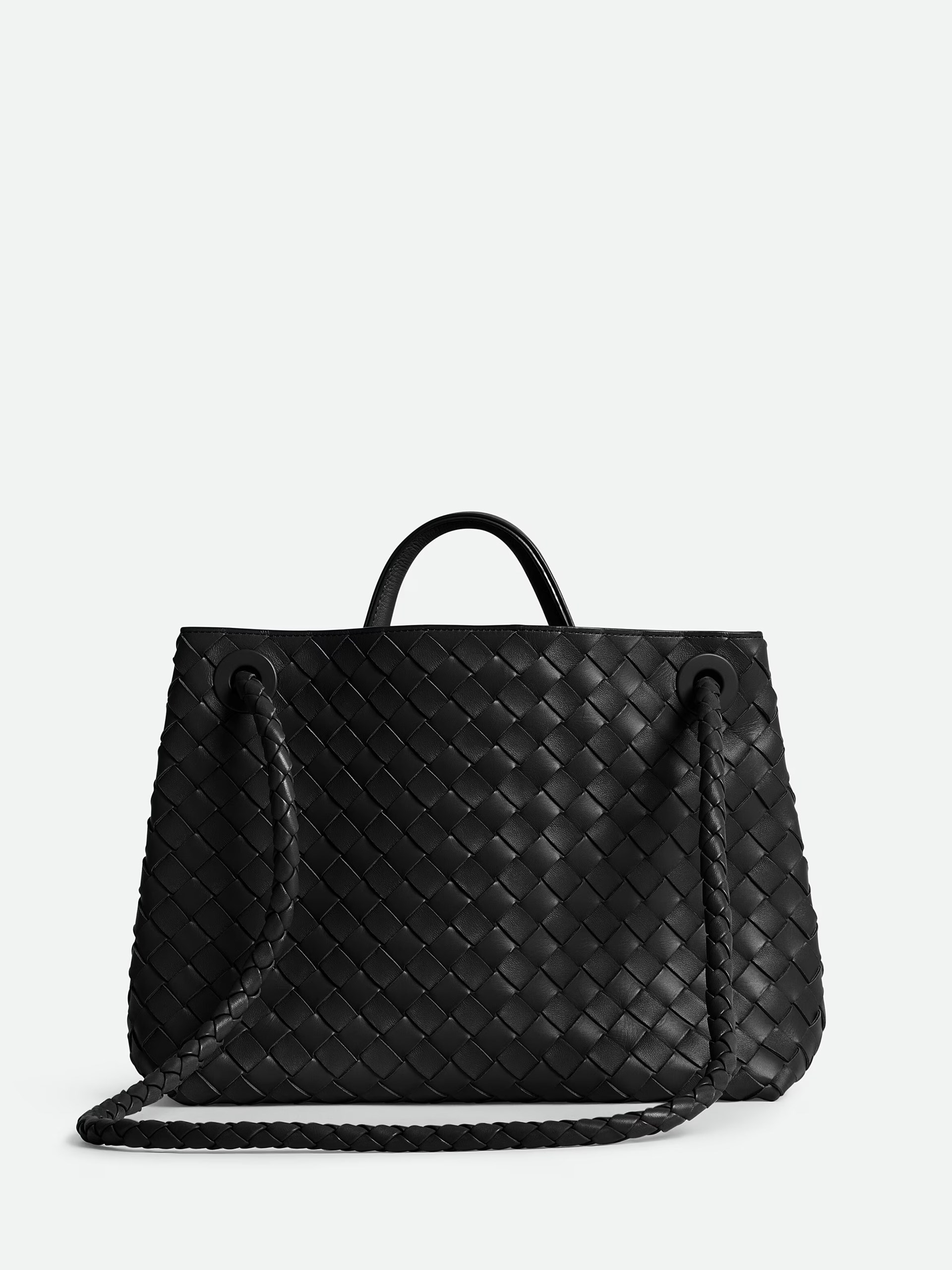 Black Bottega Veneta Medium Andiamo bag in soft Intrecciato leather
