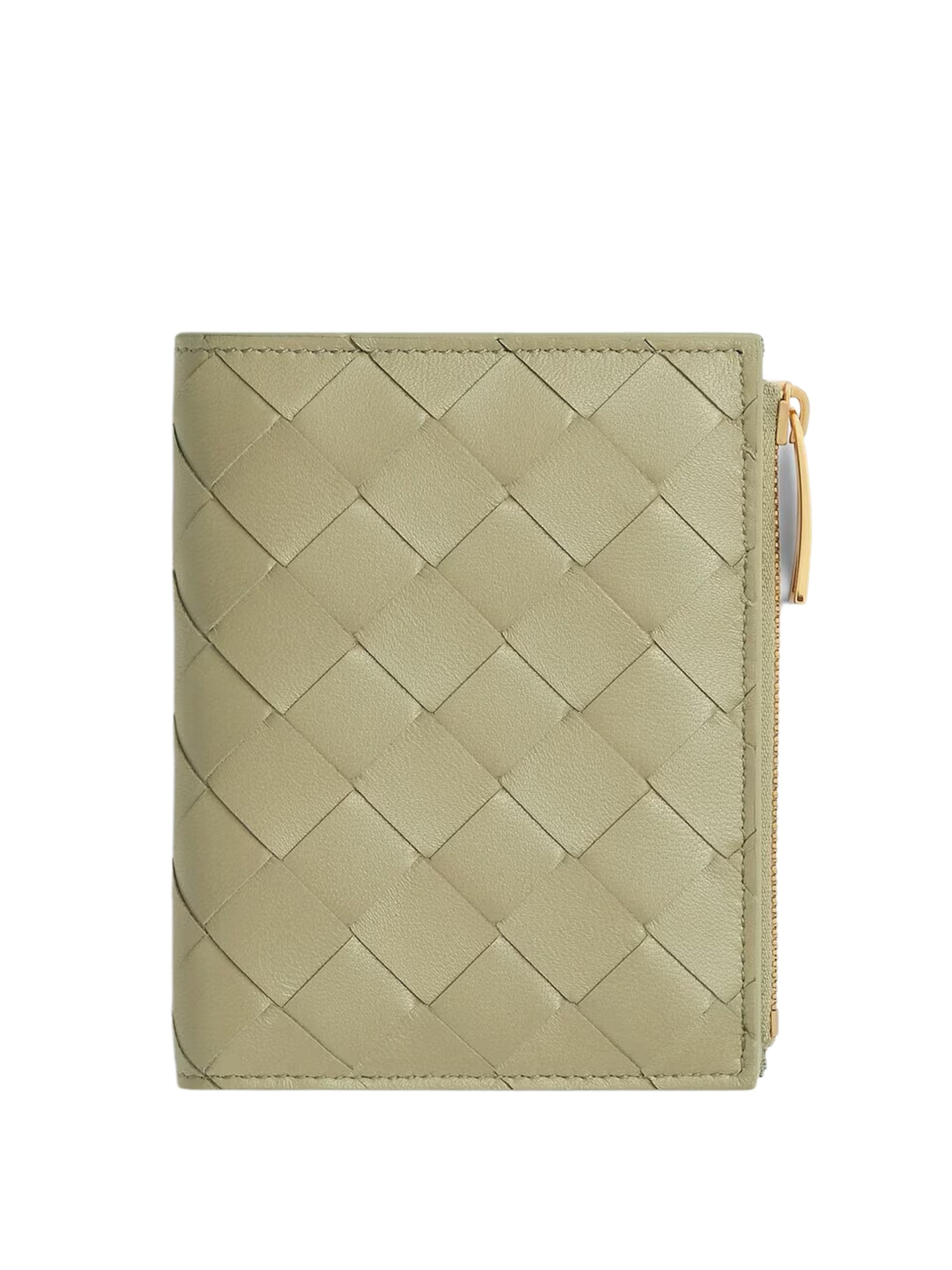 Bottega Veneta wallet in soft Intrecciato leather in light green