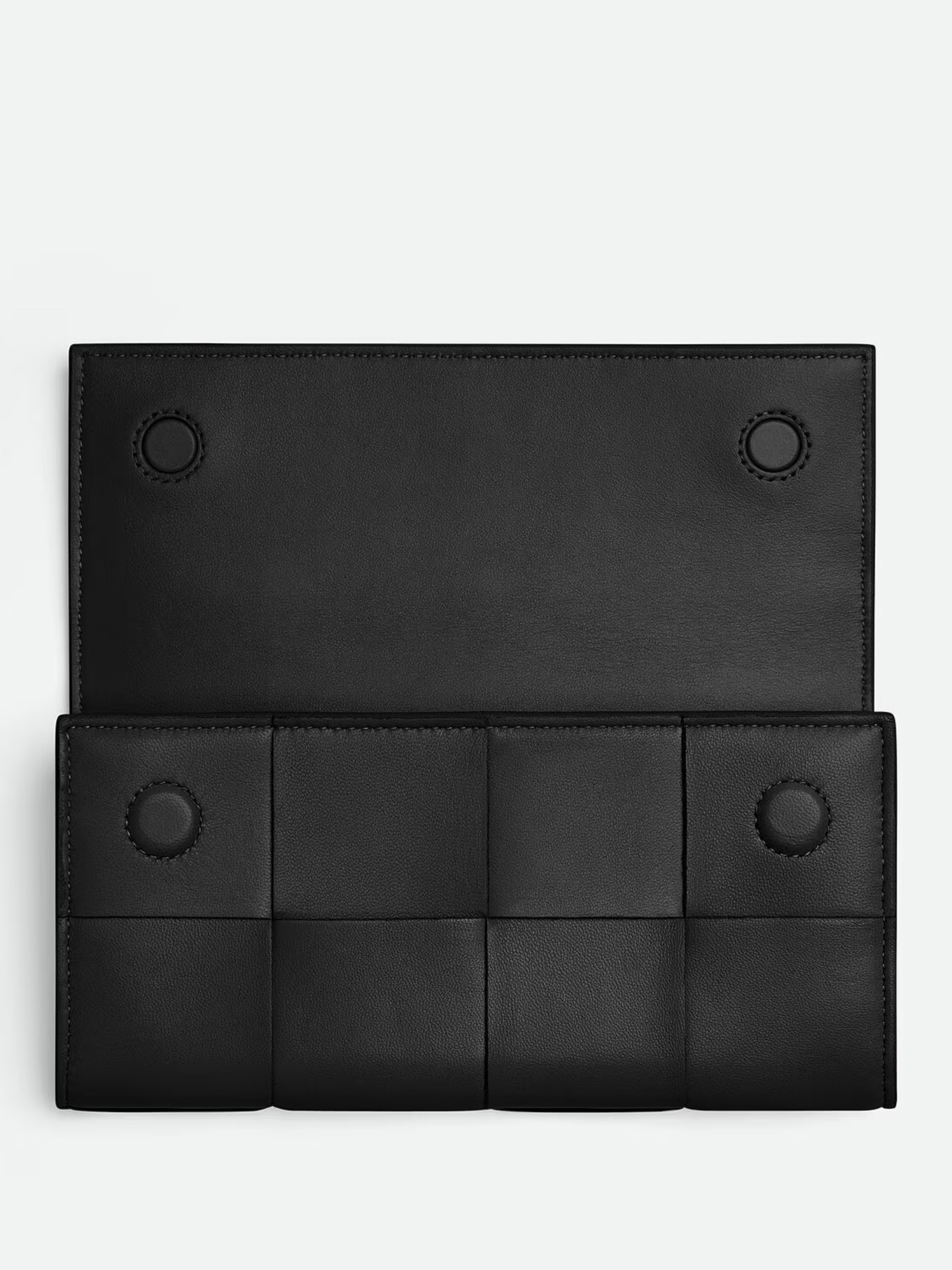 Bottega Veneta Black wallet in soft Intreccio leather