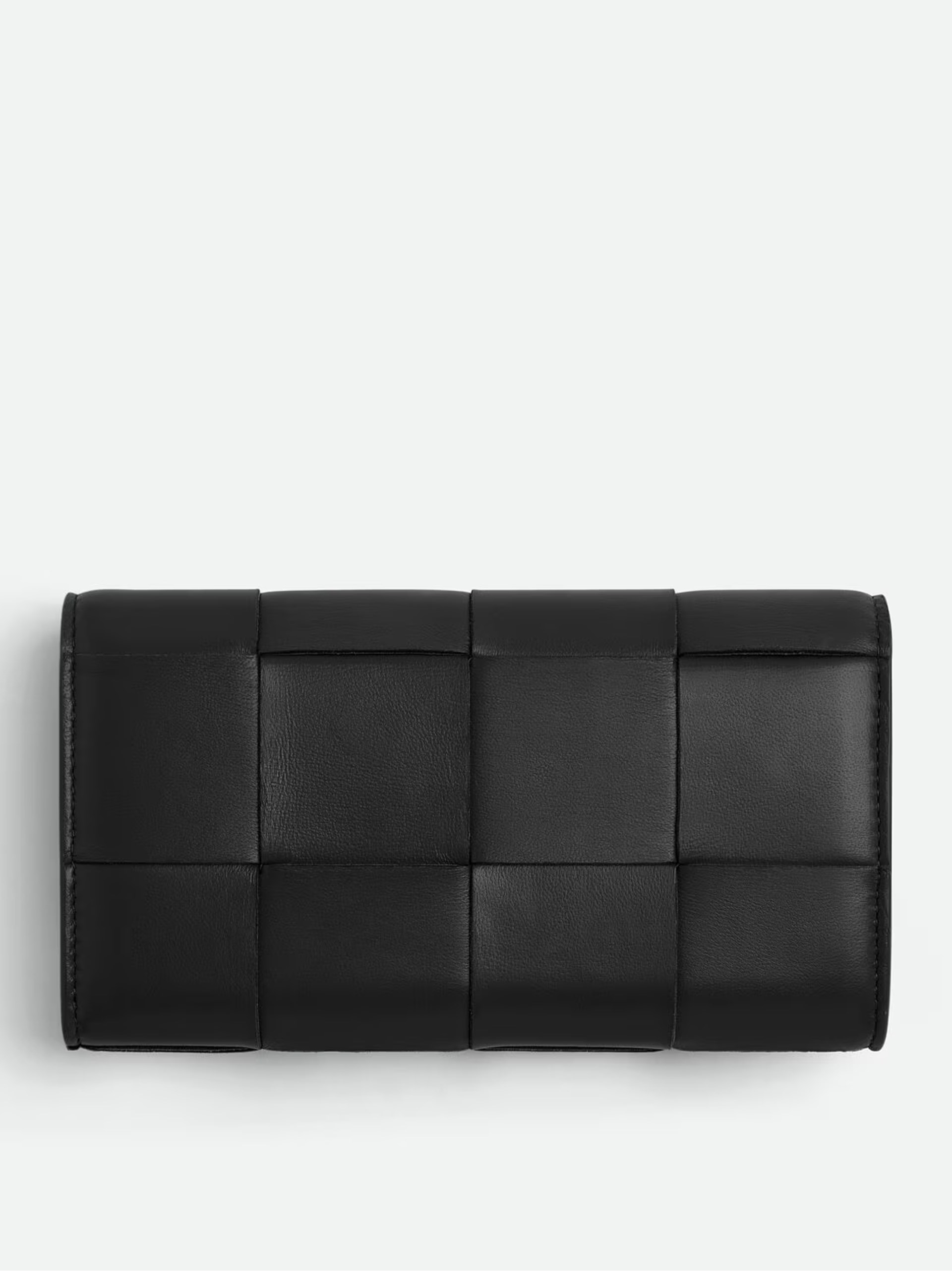 Bottega Veneta Black wallet in soft Intreccio leather