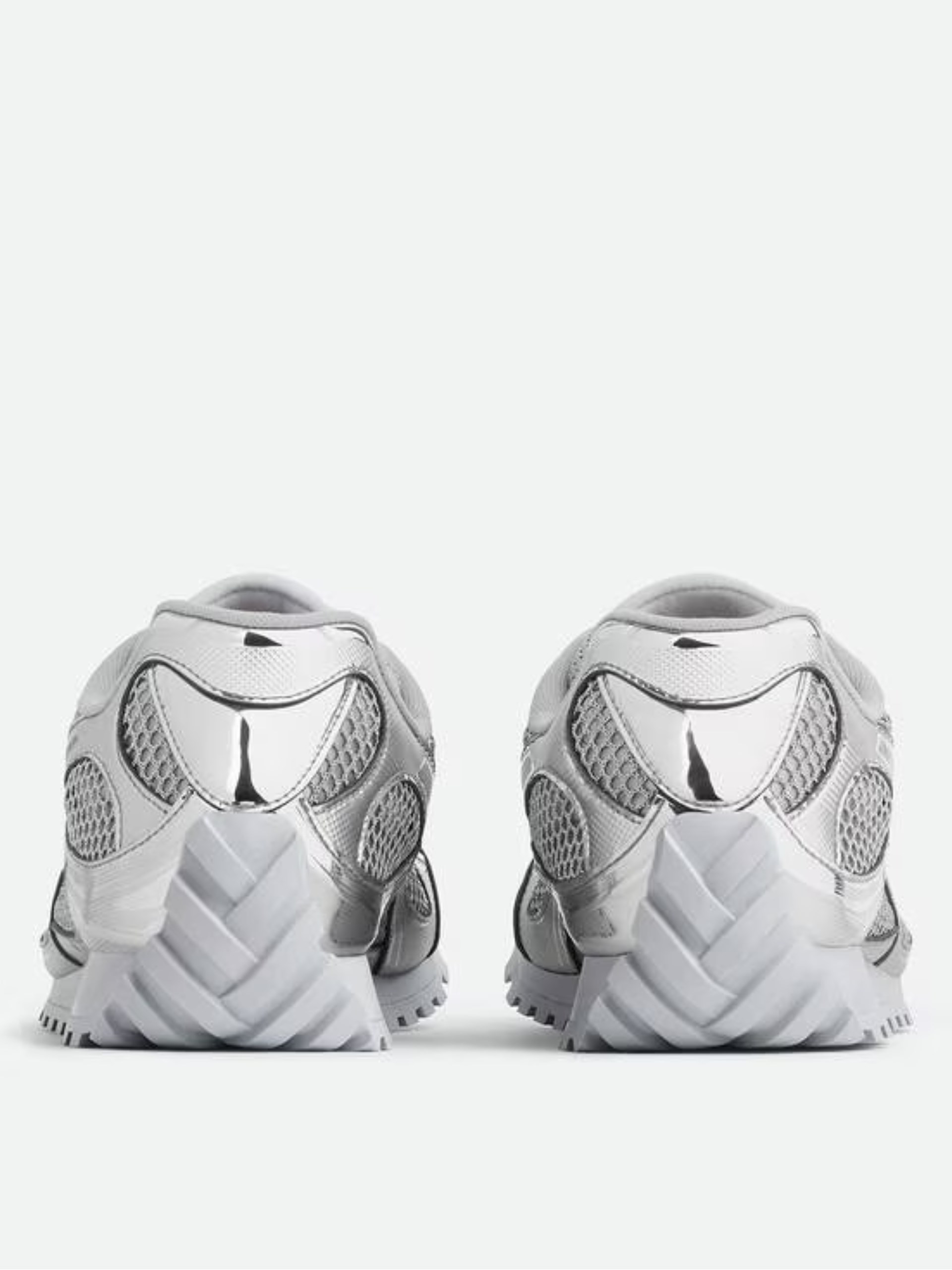 Bottega Veneta Orbit silver technical fabric and mesh sneakers