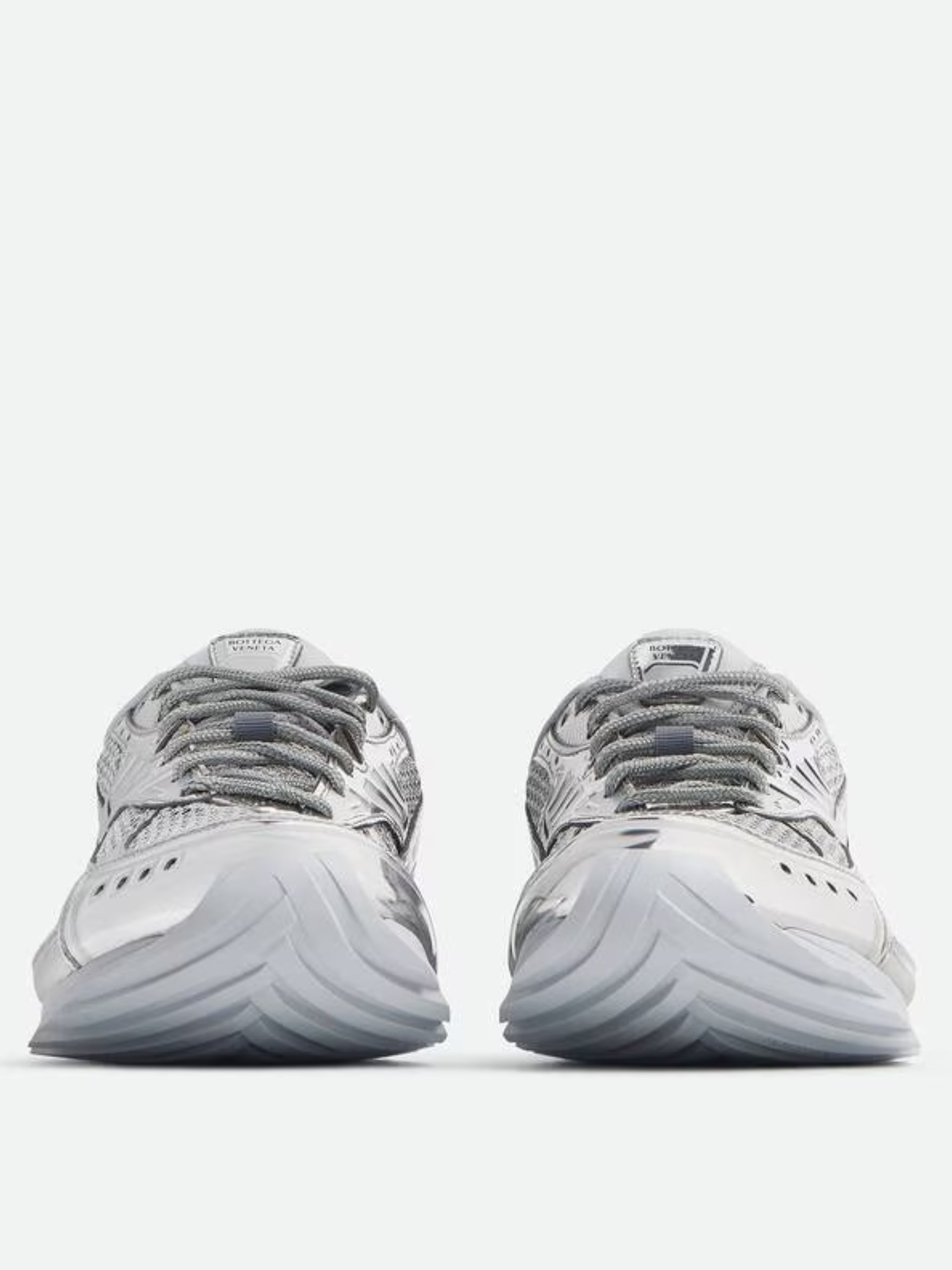 Bottega Veneta Orbit silver technical fabric and mesh sneakers