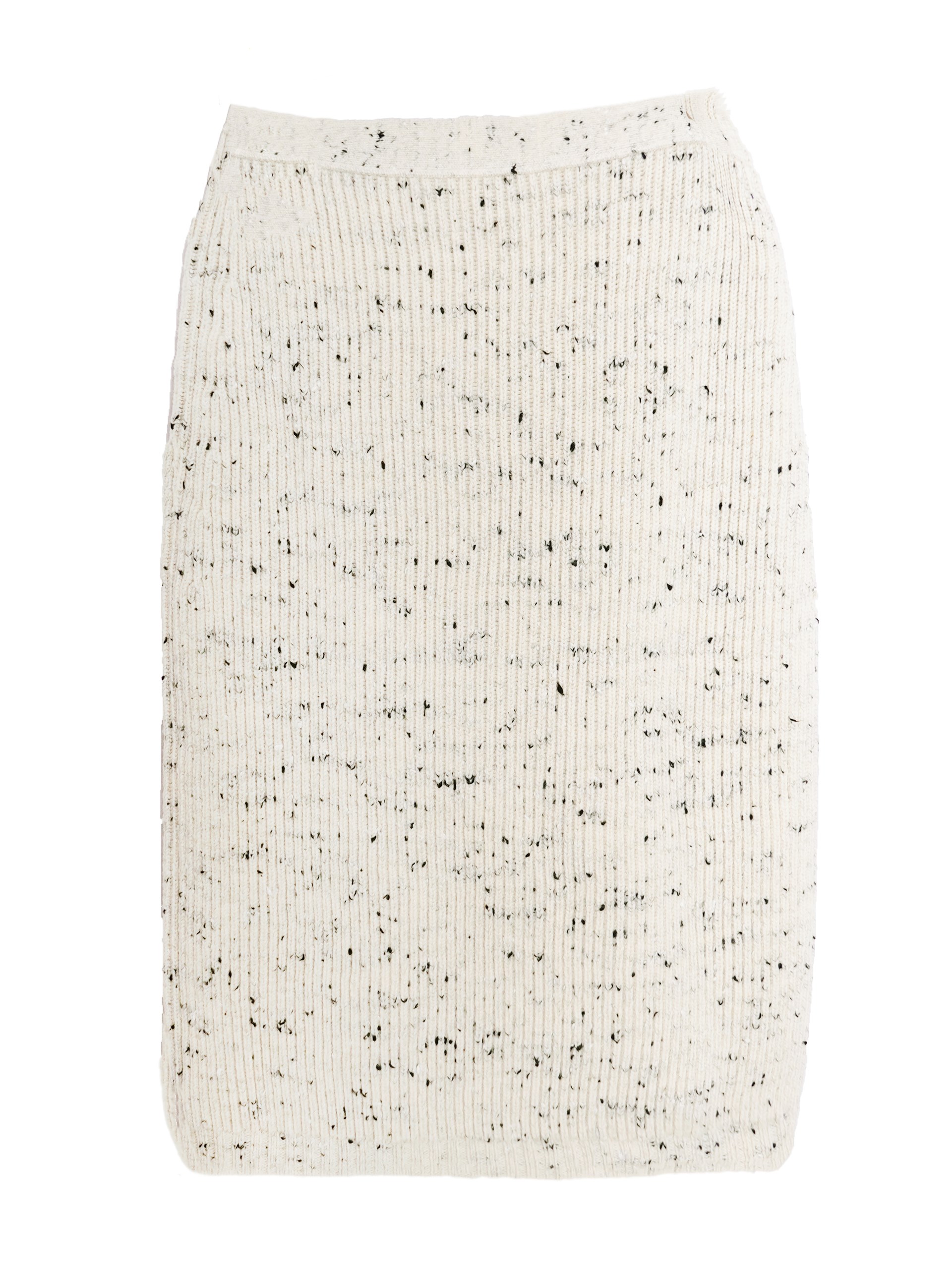 Bottega Veneta light beige textured wool skirt