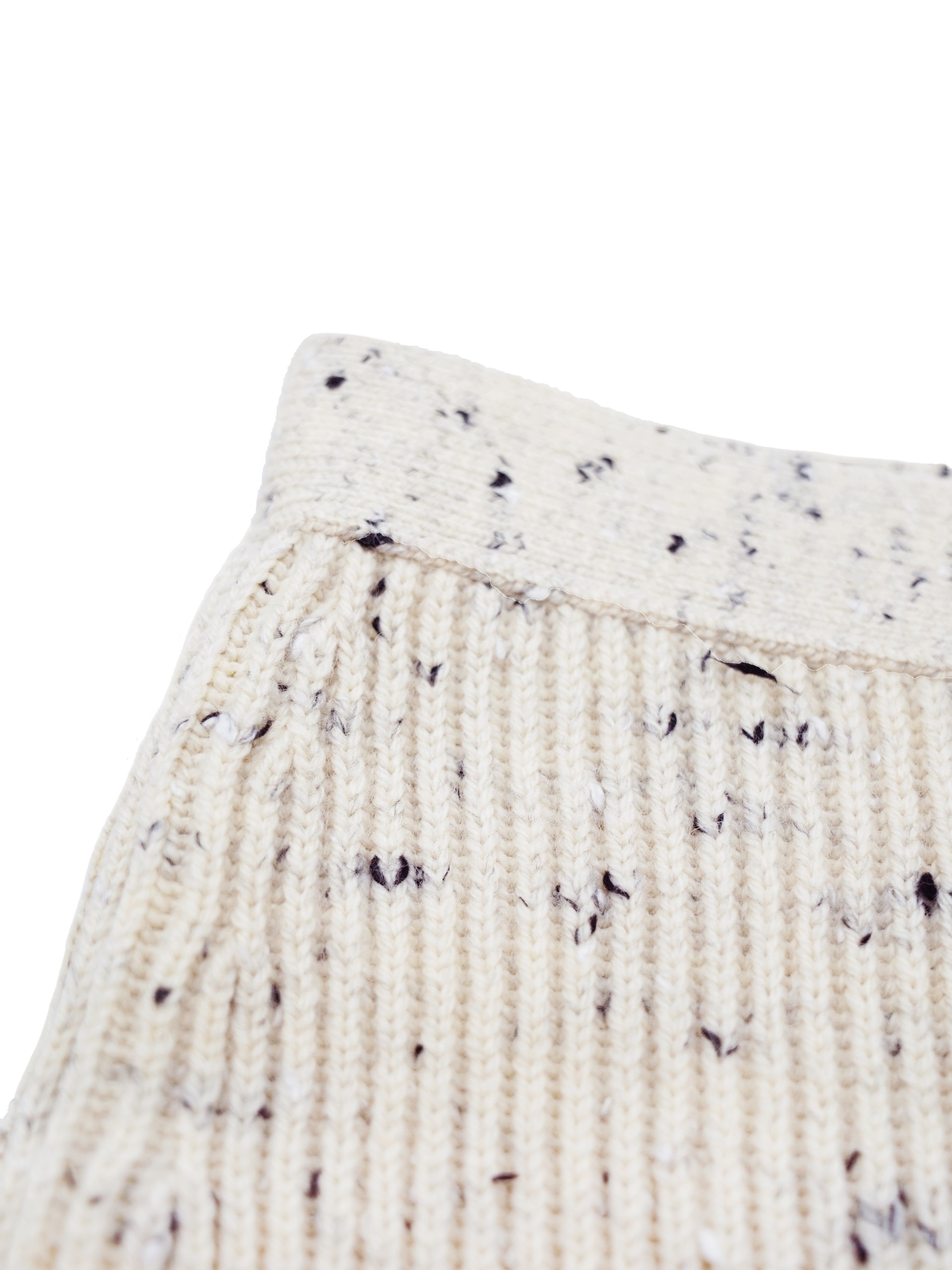 Bottega Veneta light beige textured wool skirt