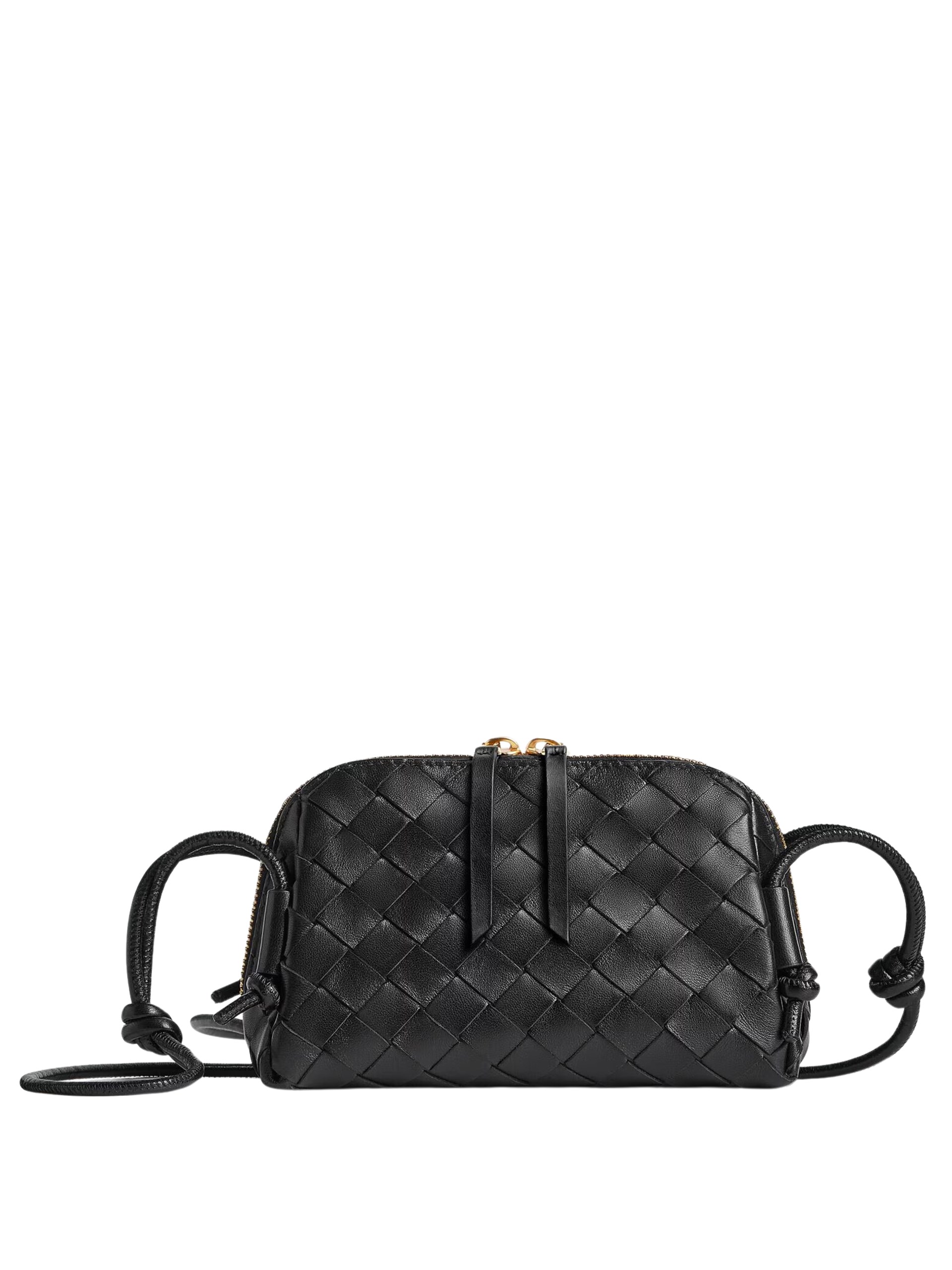 Bottega Veneta Intrecciato Concert Pouch in Black