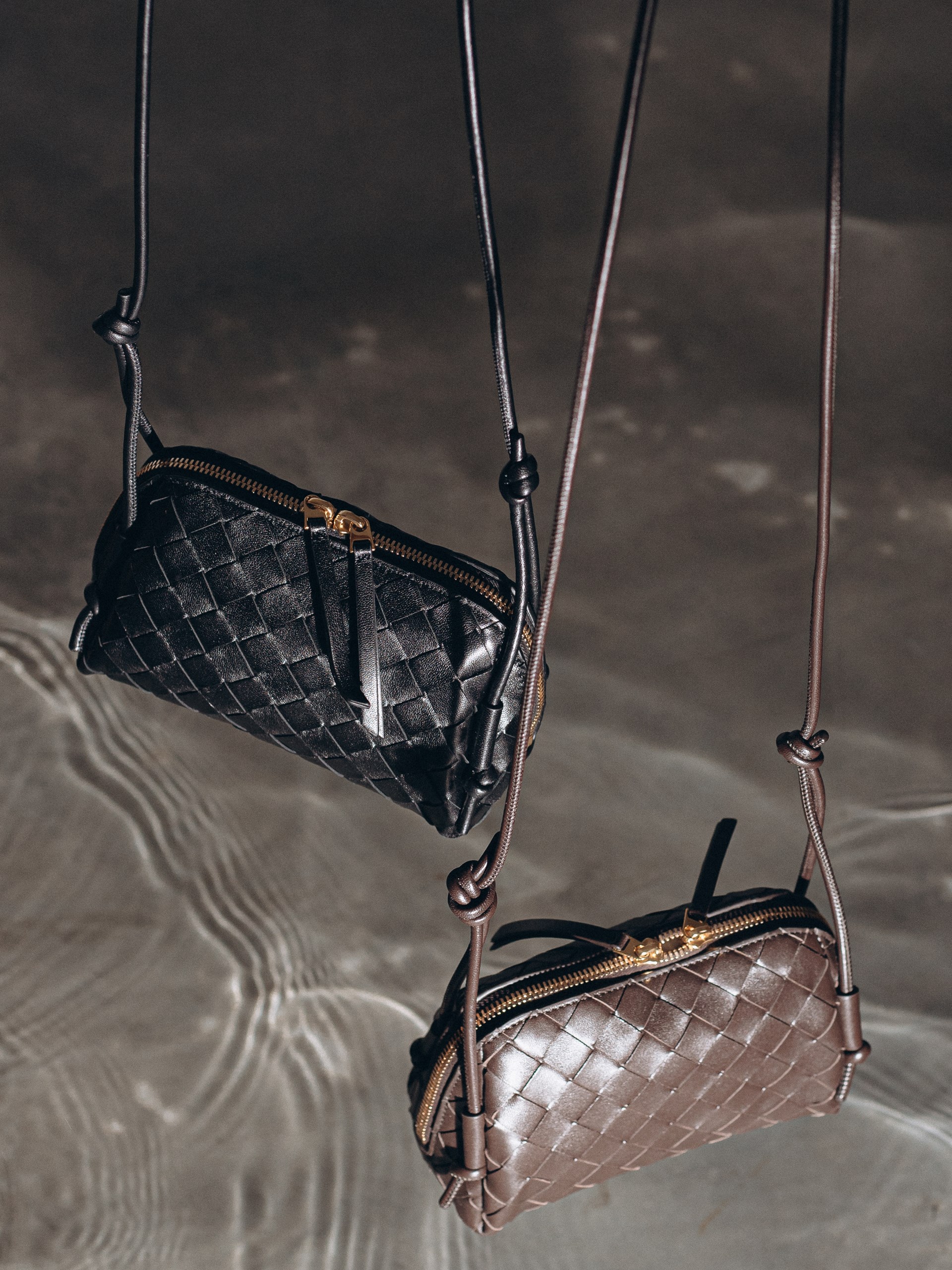 Bottega Veneta Intrecciato Concert Pouch in Black