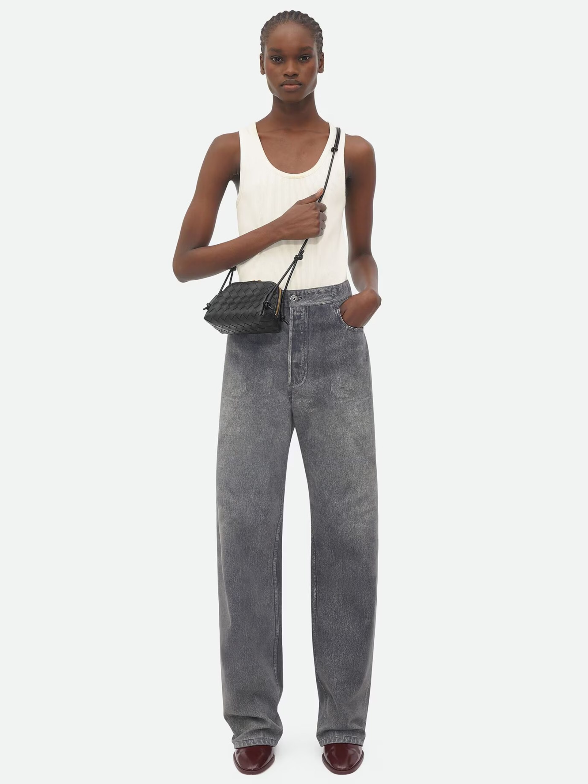 Bottega Veneta Intrecciato Concert Pouch in Black