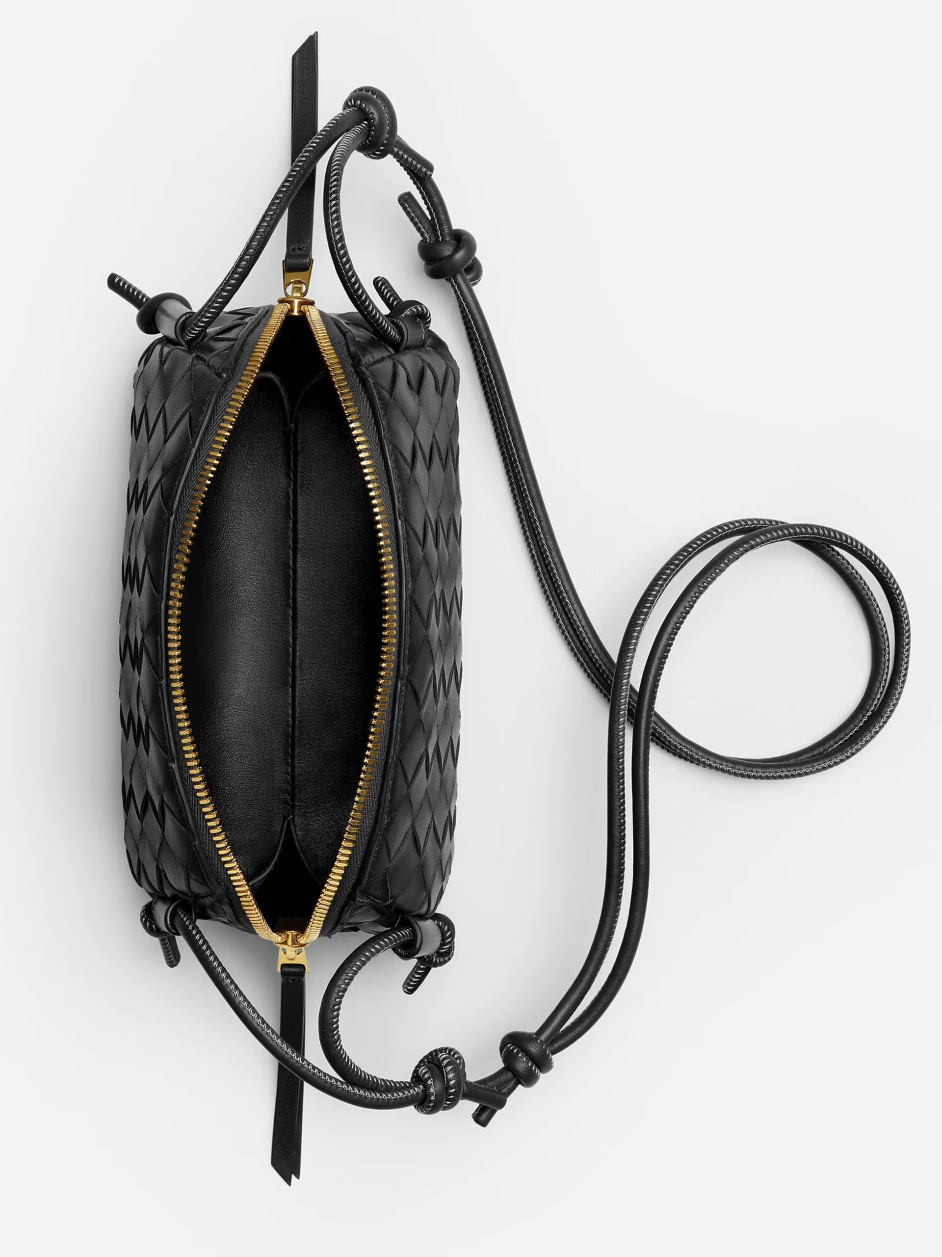 Bottega Veneta Intrecciato Concert Pouch in Black