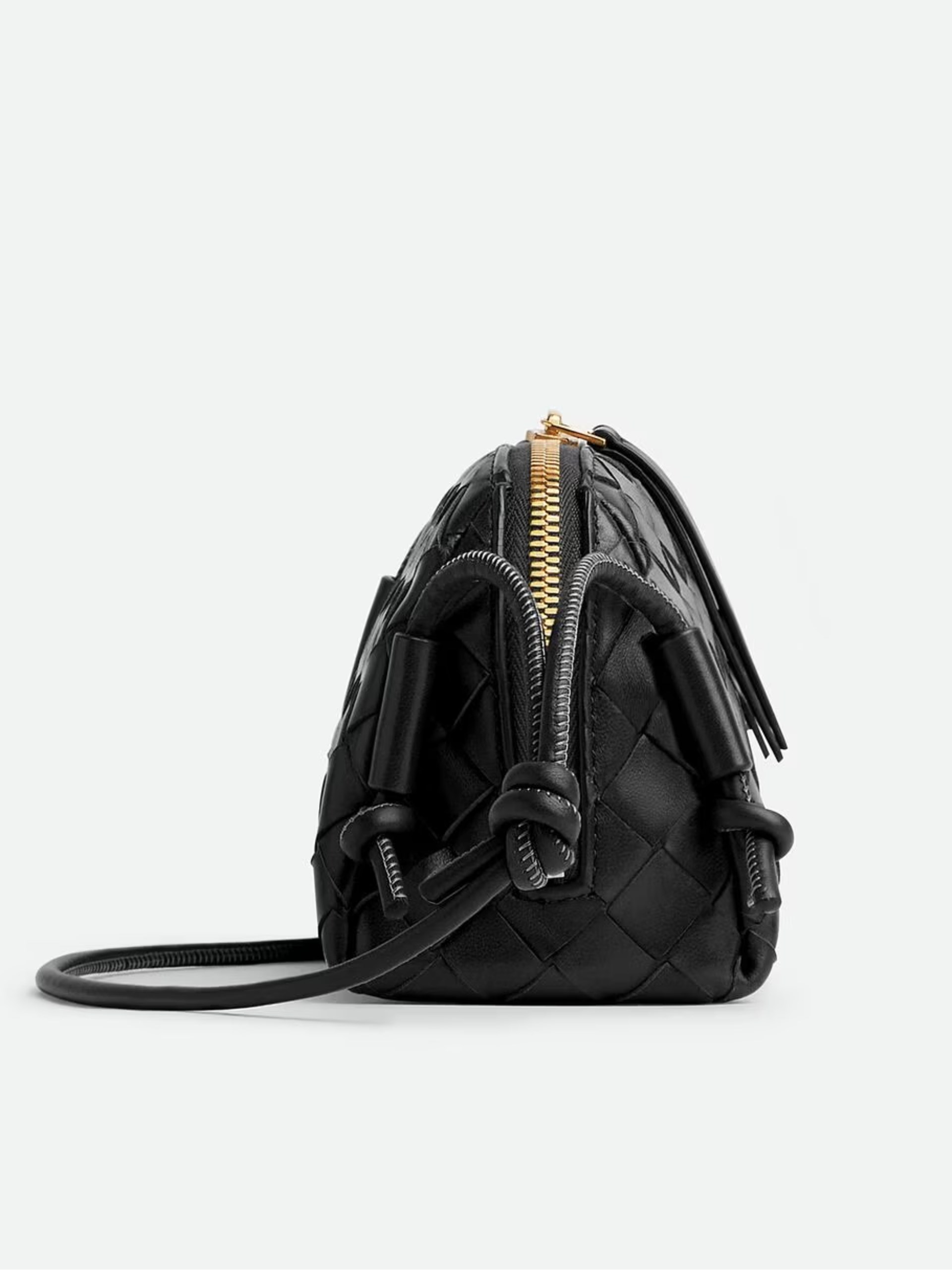 Bottega Veneta Intrecciato Concert Pouch in Black