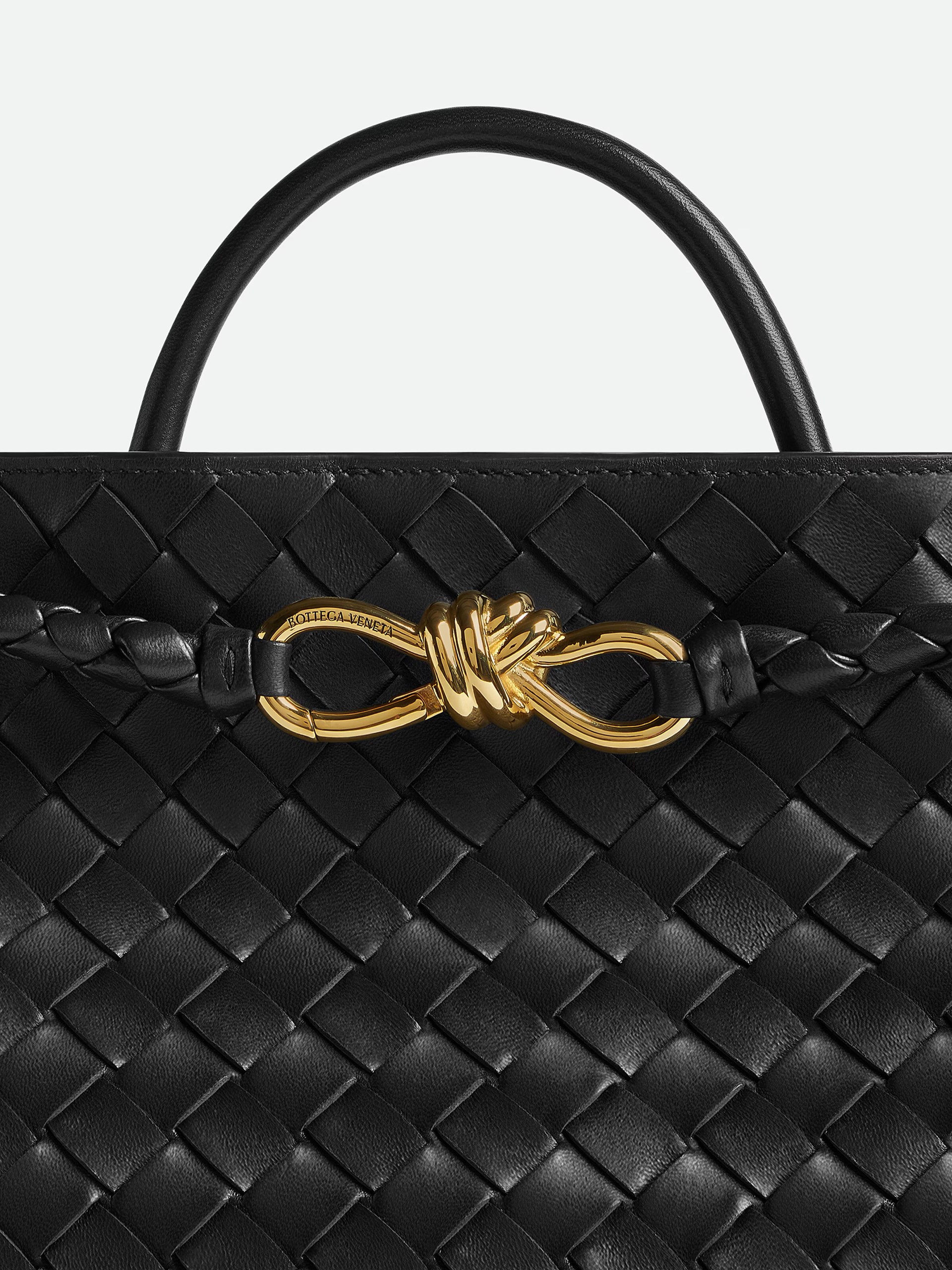 Black Bottega Veneta Medium Andiamo bag in soft Intrecciato leather