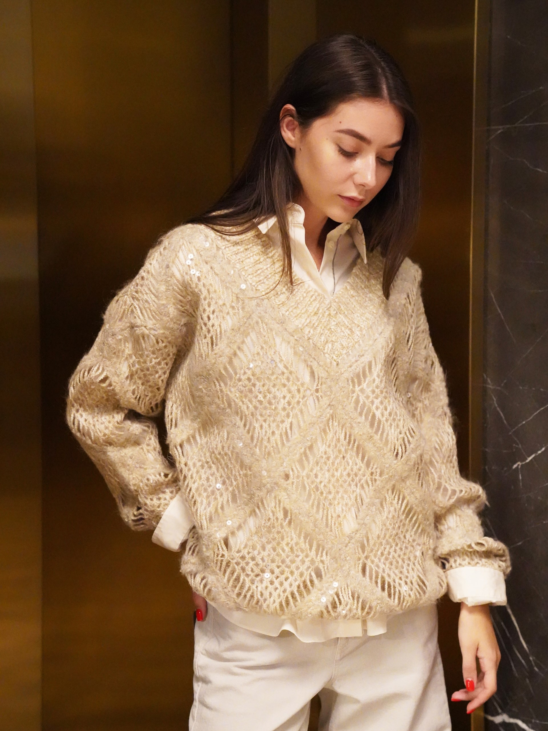 Brunello Cucinelli Sequin Embellished Knit Jumper