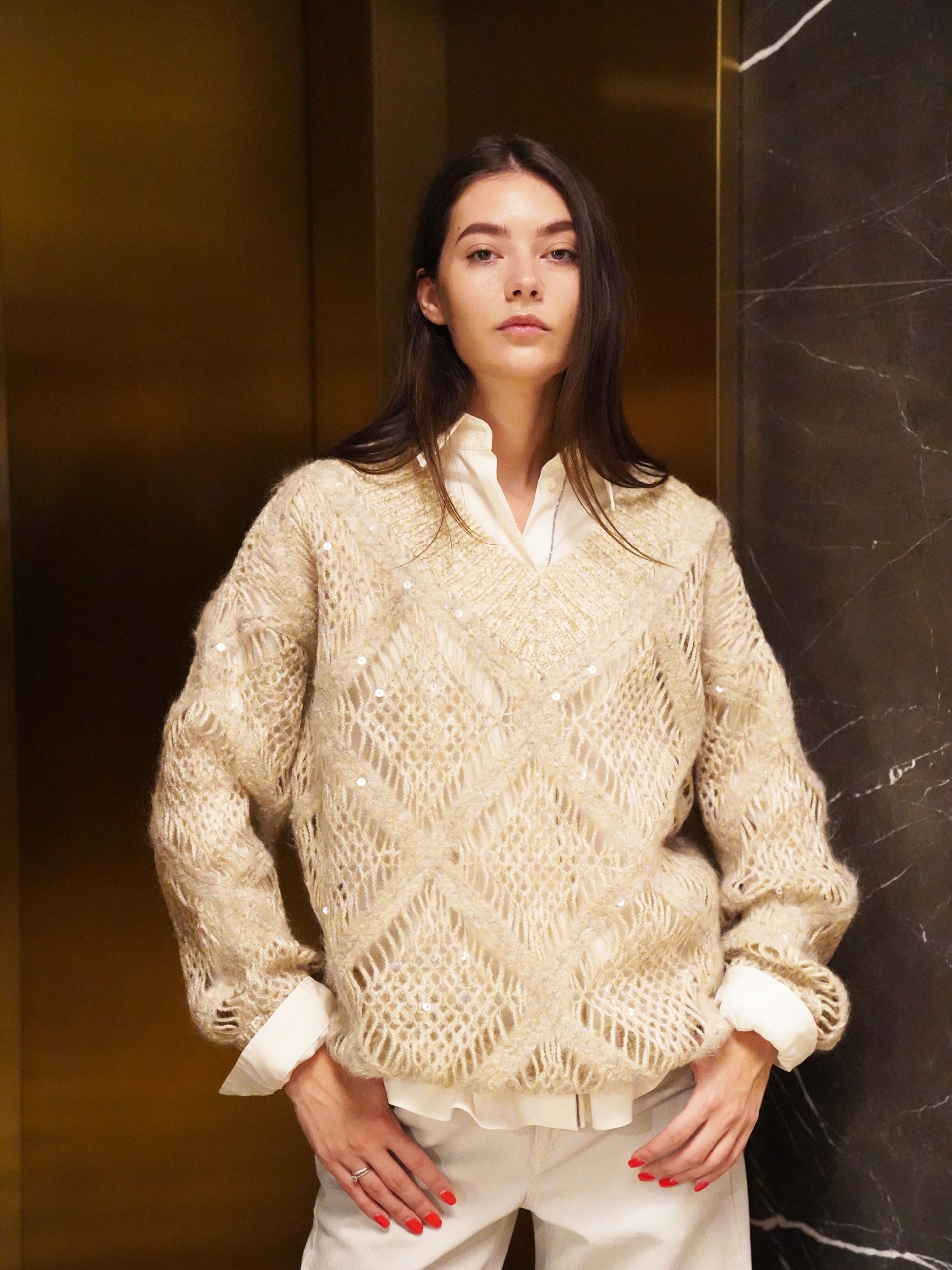 Brunello Cucinelli Sequin Embellished Knit Jumper