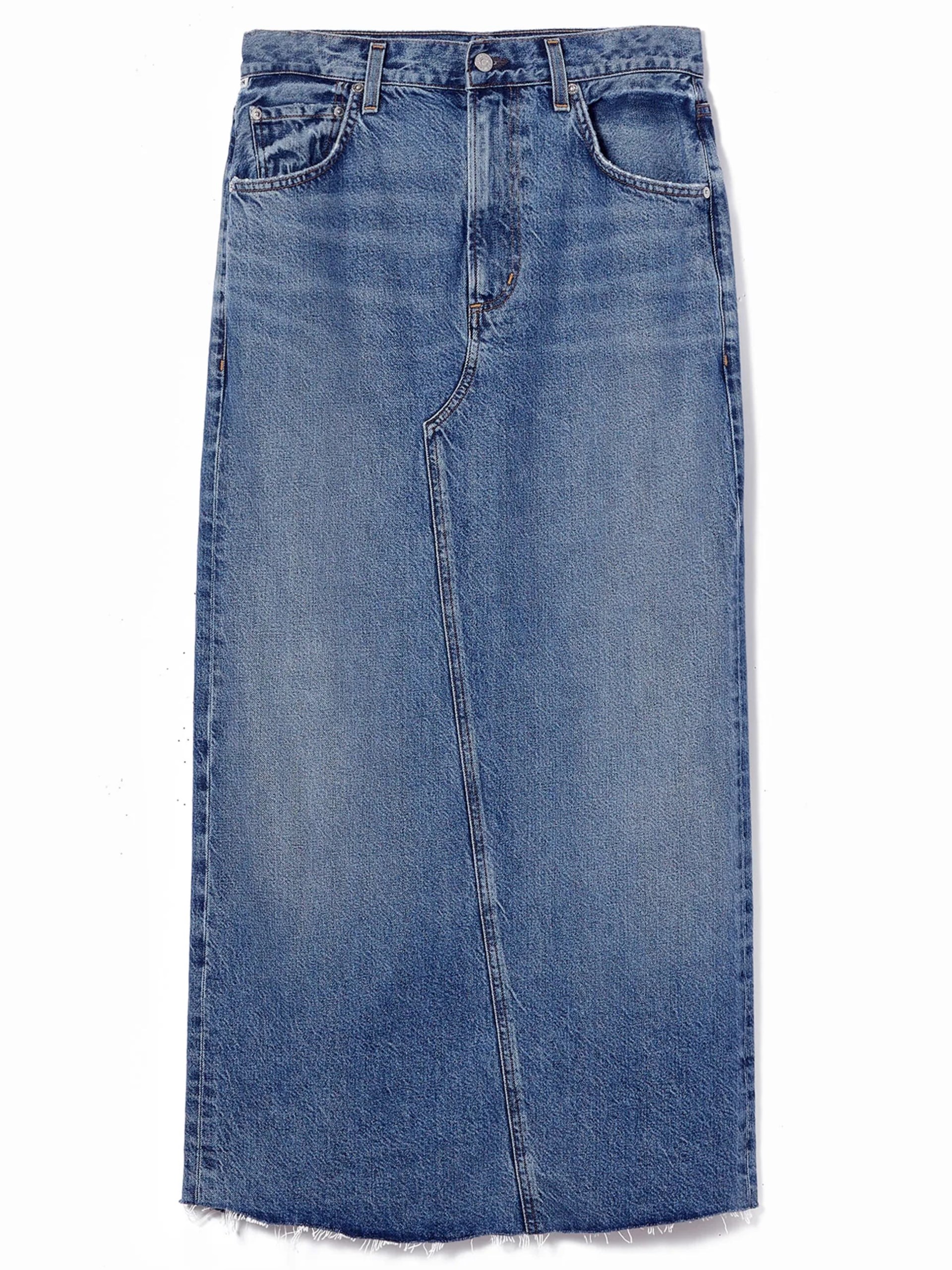 Citizens of Humanity Circolo Navy Denim Maxi Skirt