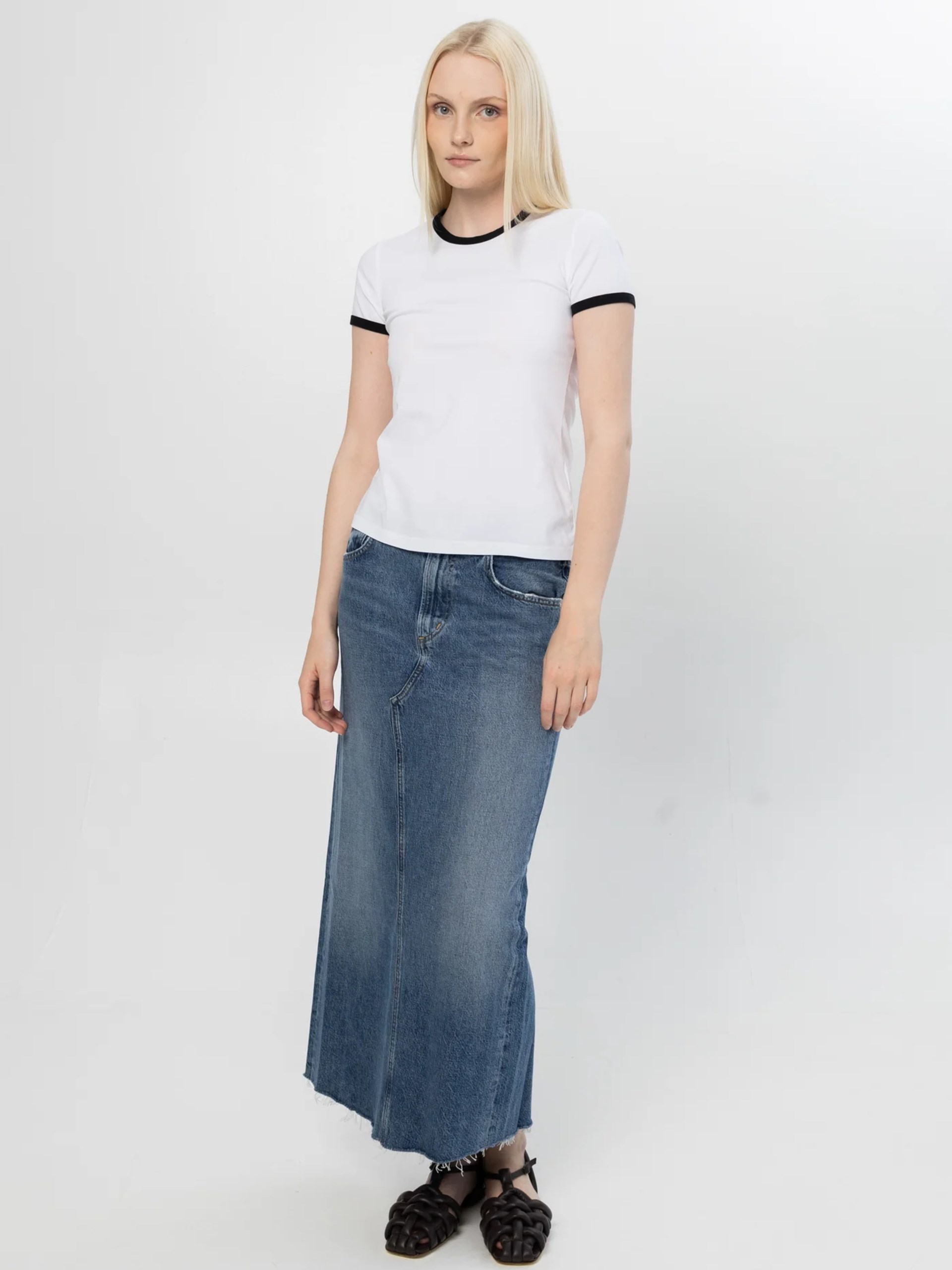 Citizens of Humanity Circolo Navy Denim Maxi Skirt
