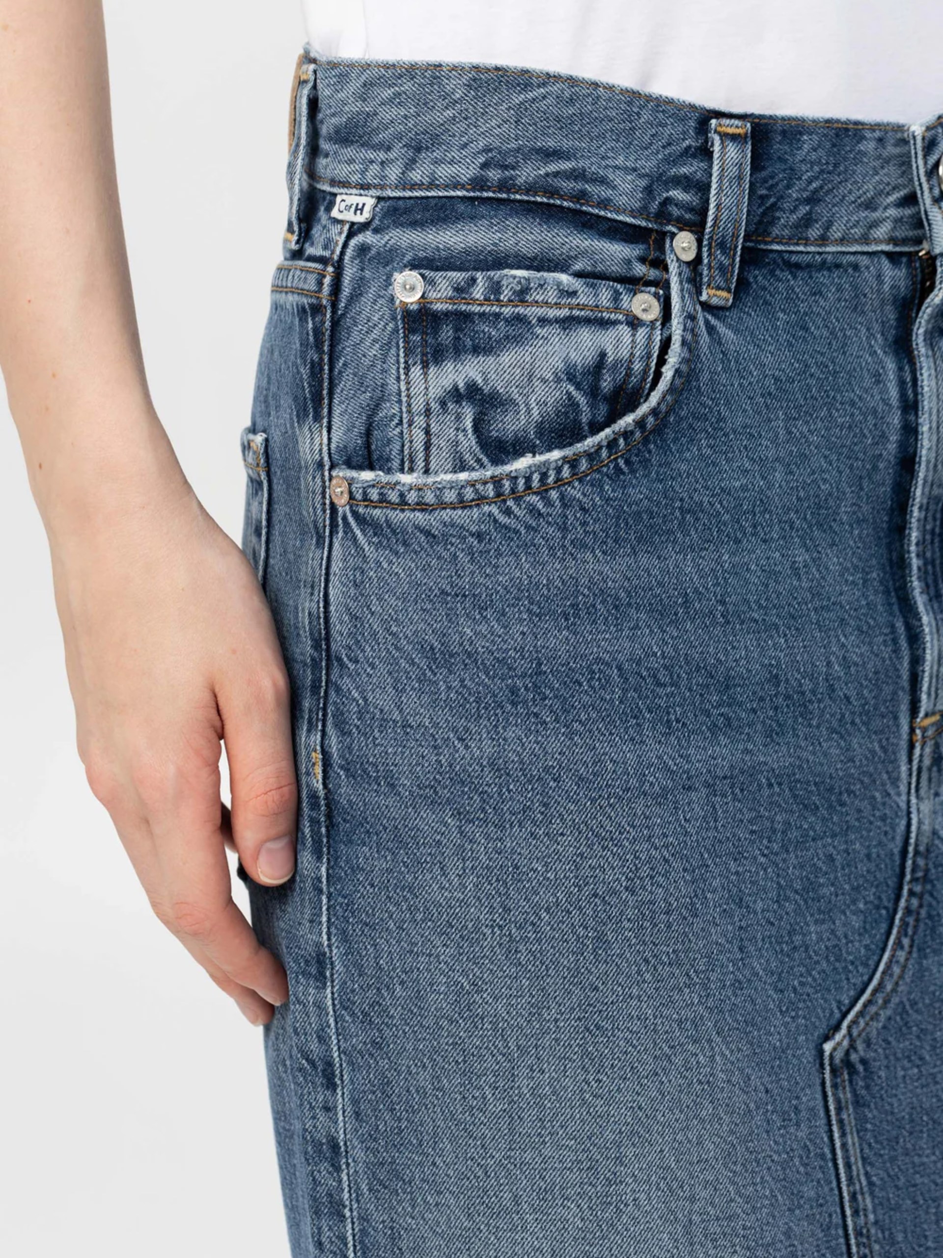 Citizens of Humanity Circolo Navy Denim Maxi Skirt