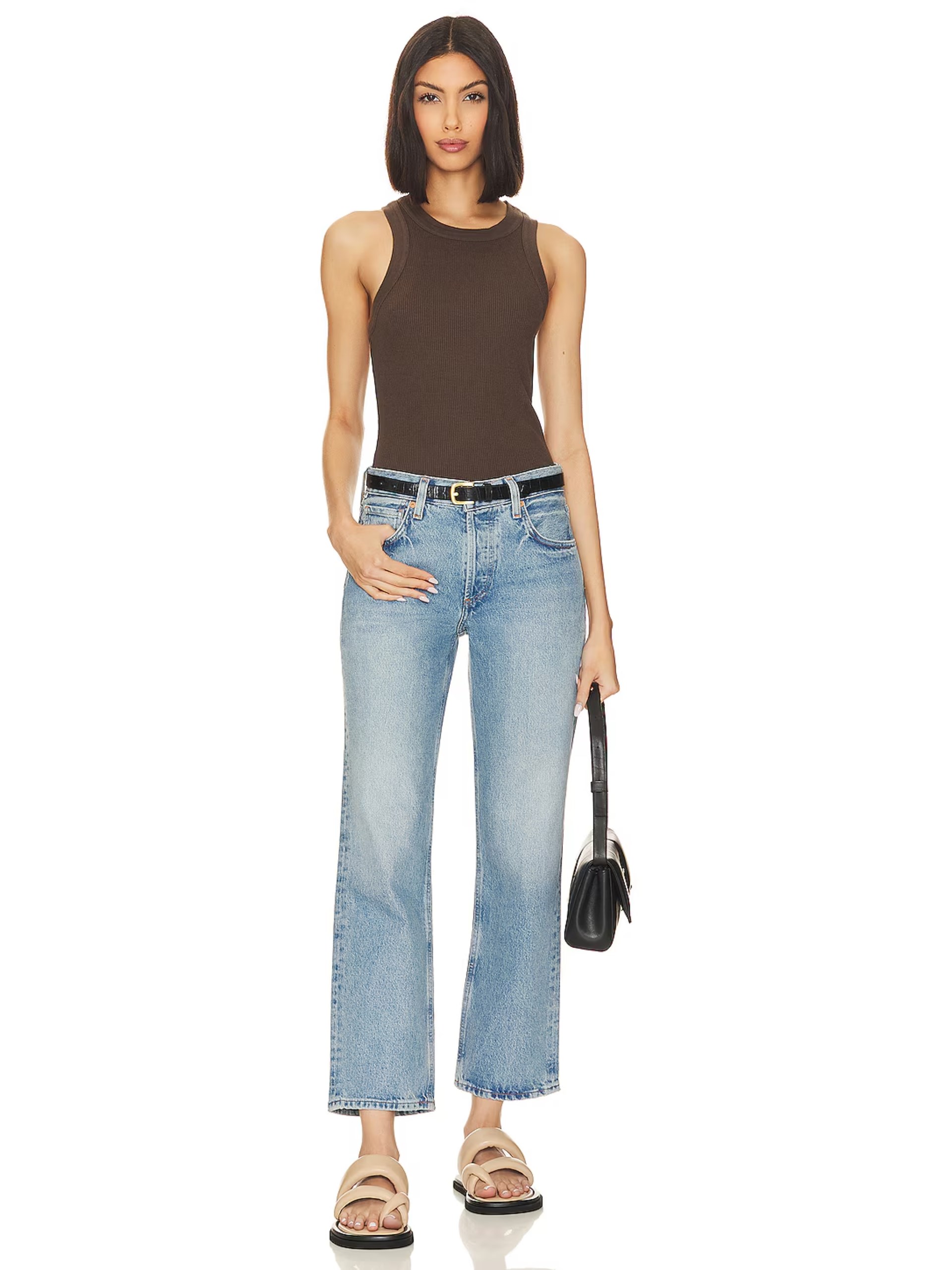 Citizens of Humanity cropped skinny jeans in light blue