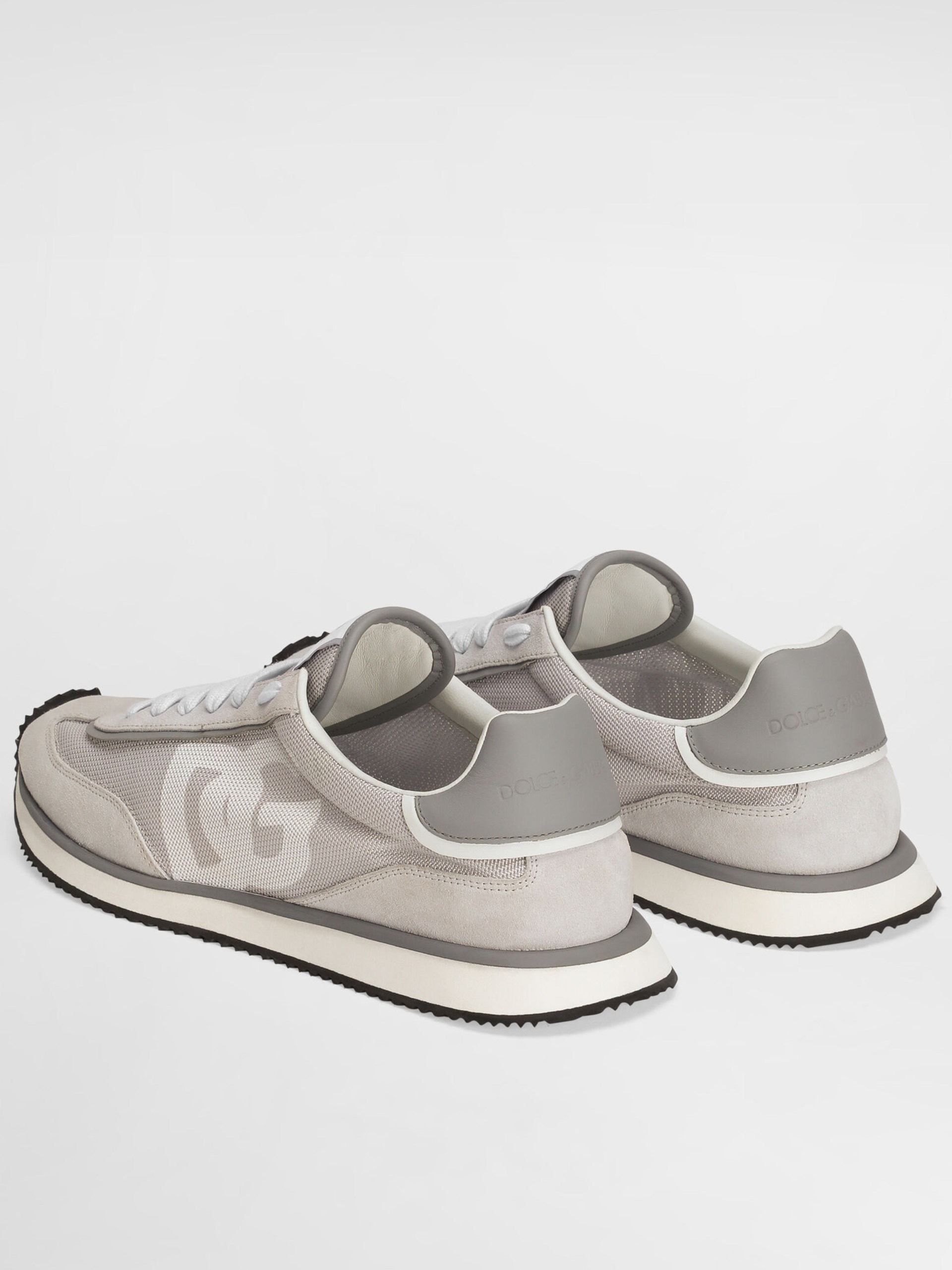 Dolce&Gabbana men's gray sneakers with suede details