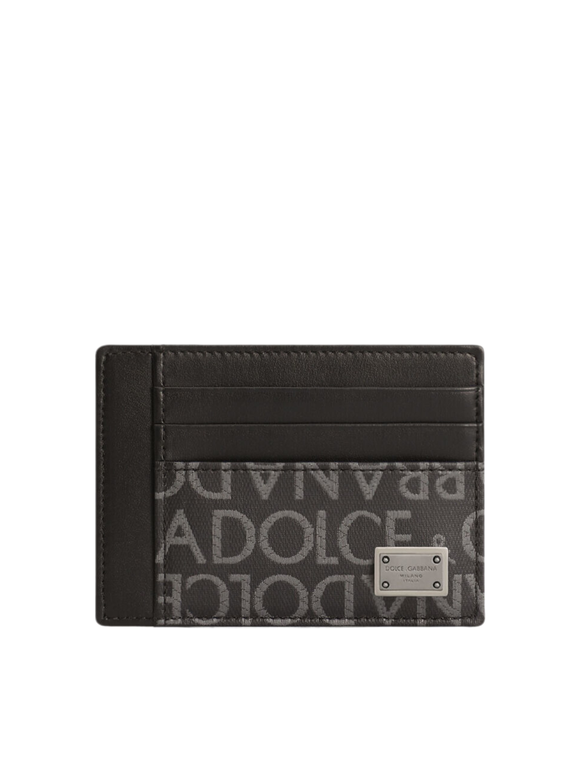 Dolce&Gabbana men's jacquard cardholder with logo