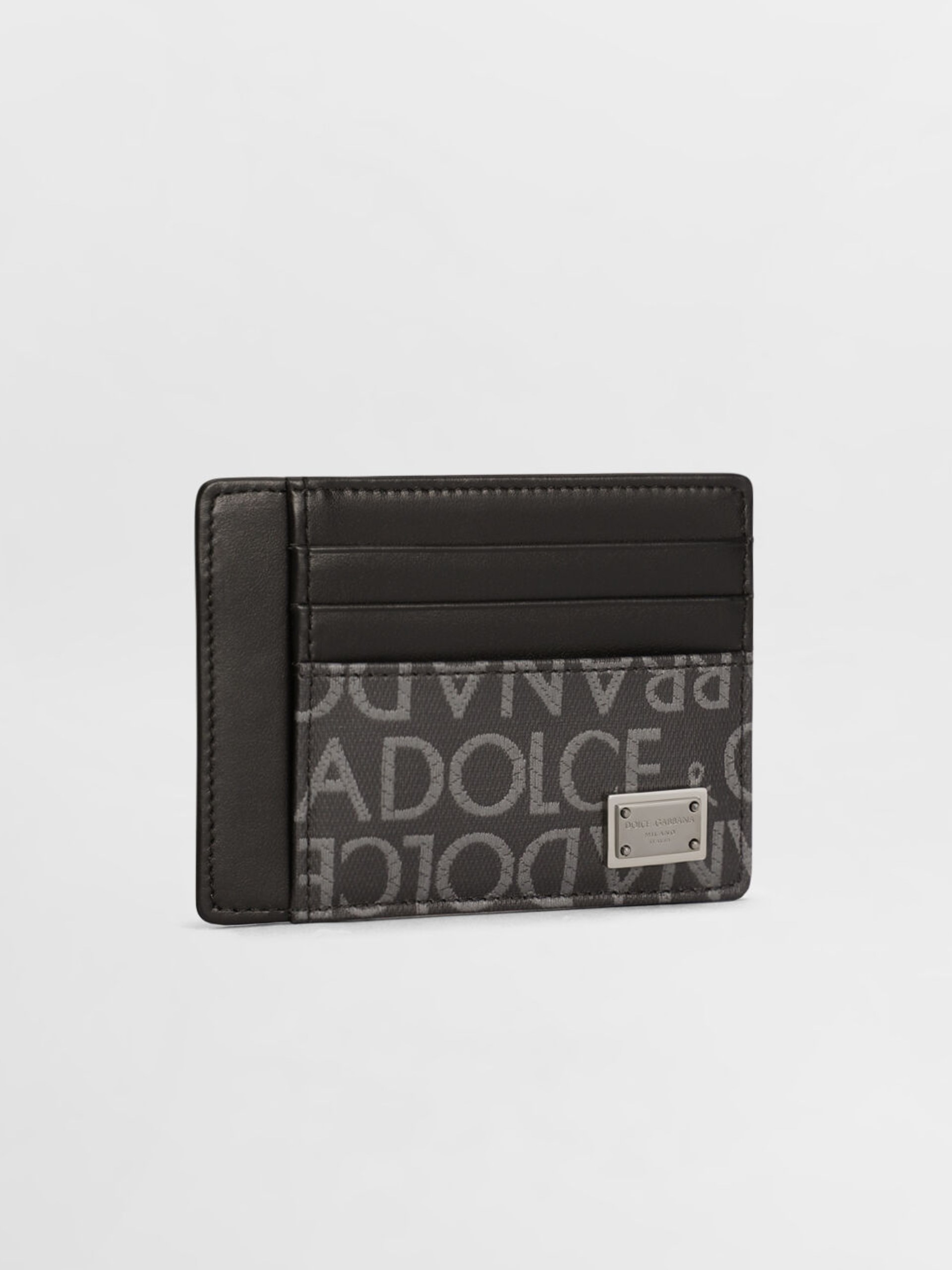 Dolce&Gabbana men's jacquard cardholder with logo