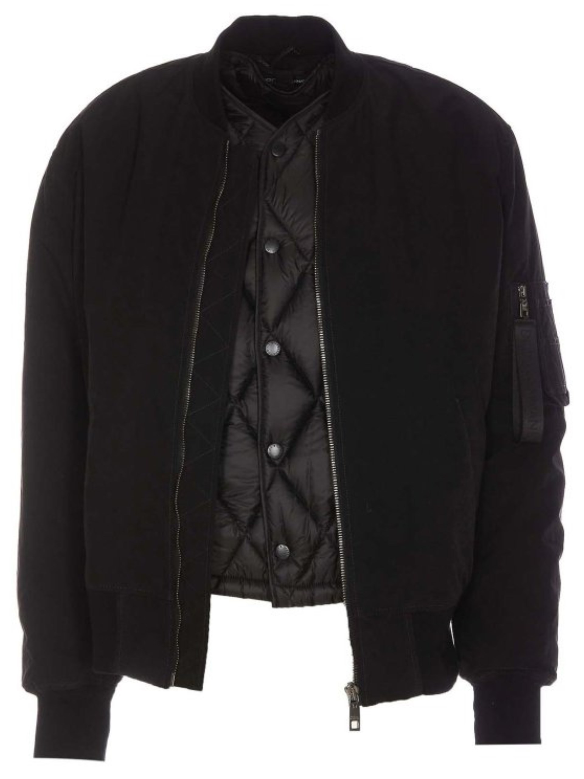 Dolce&Gabbana men's black bomber jacket with lining