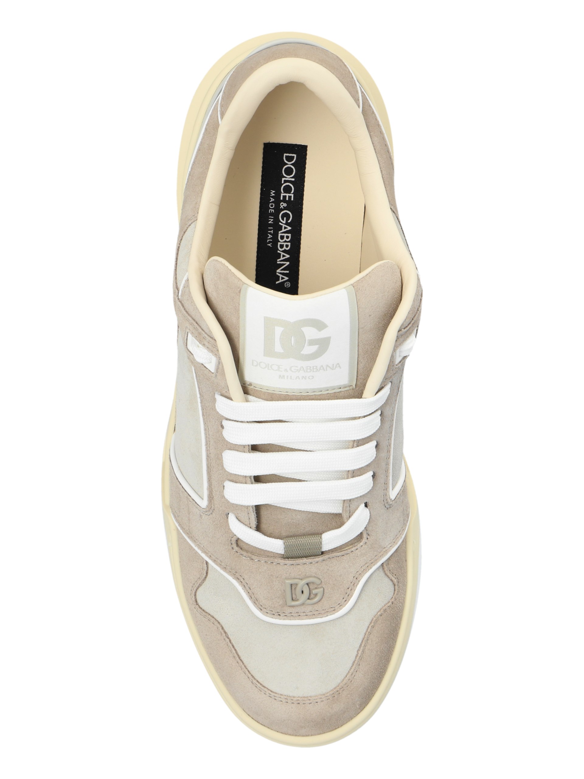 Dolce&Gabbana men's gray-beige sneakers with logo