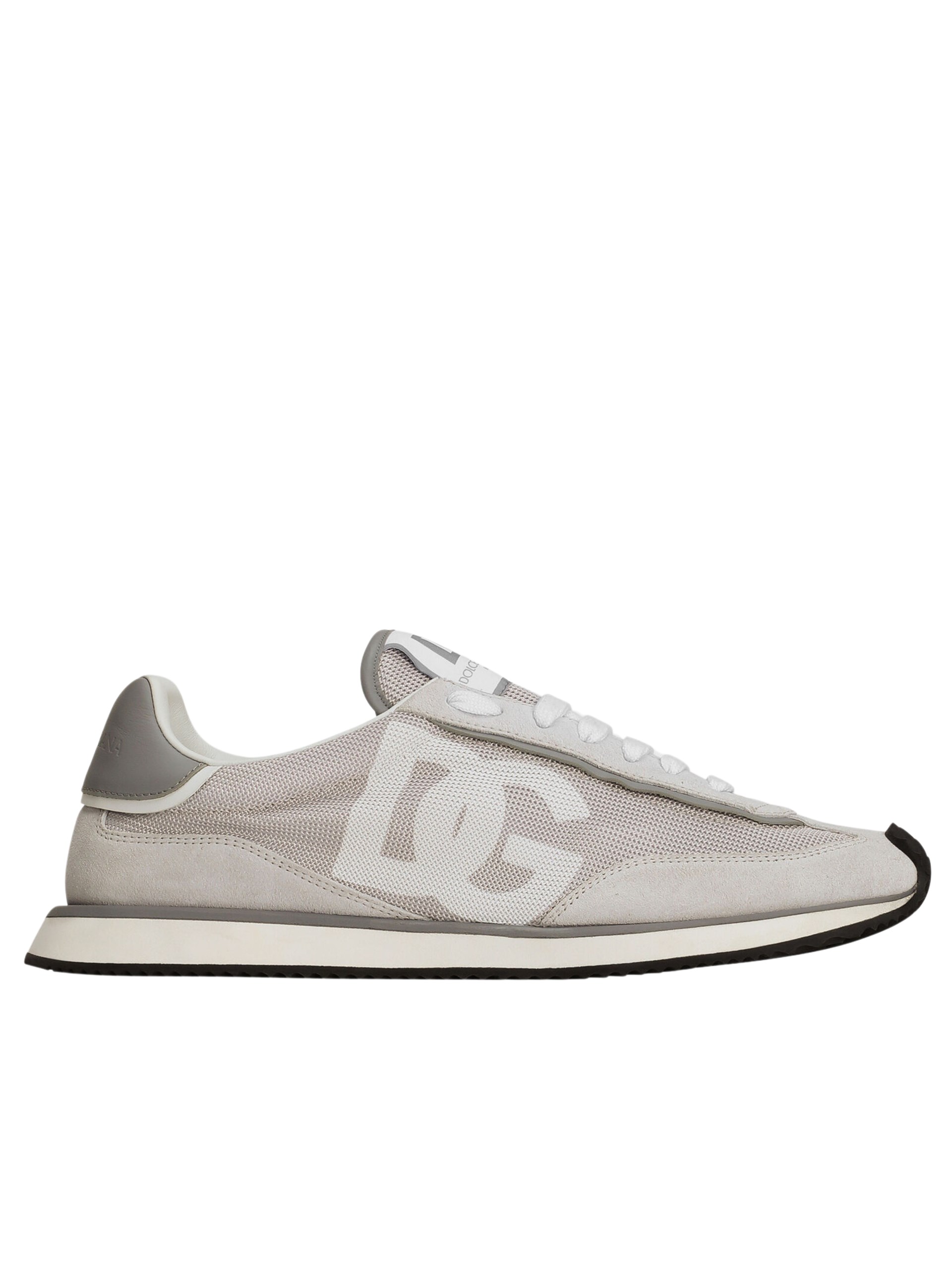 Dolce&Gabbana men's gray sneakers with suede details