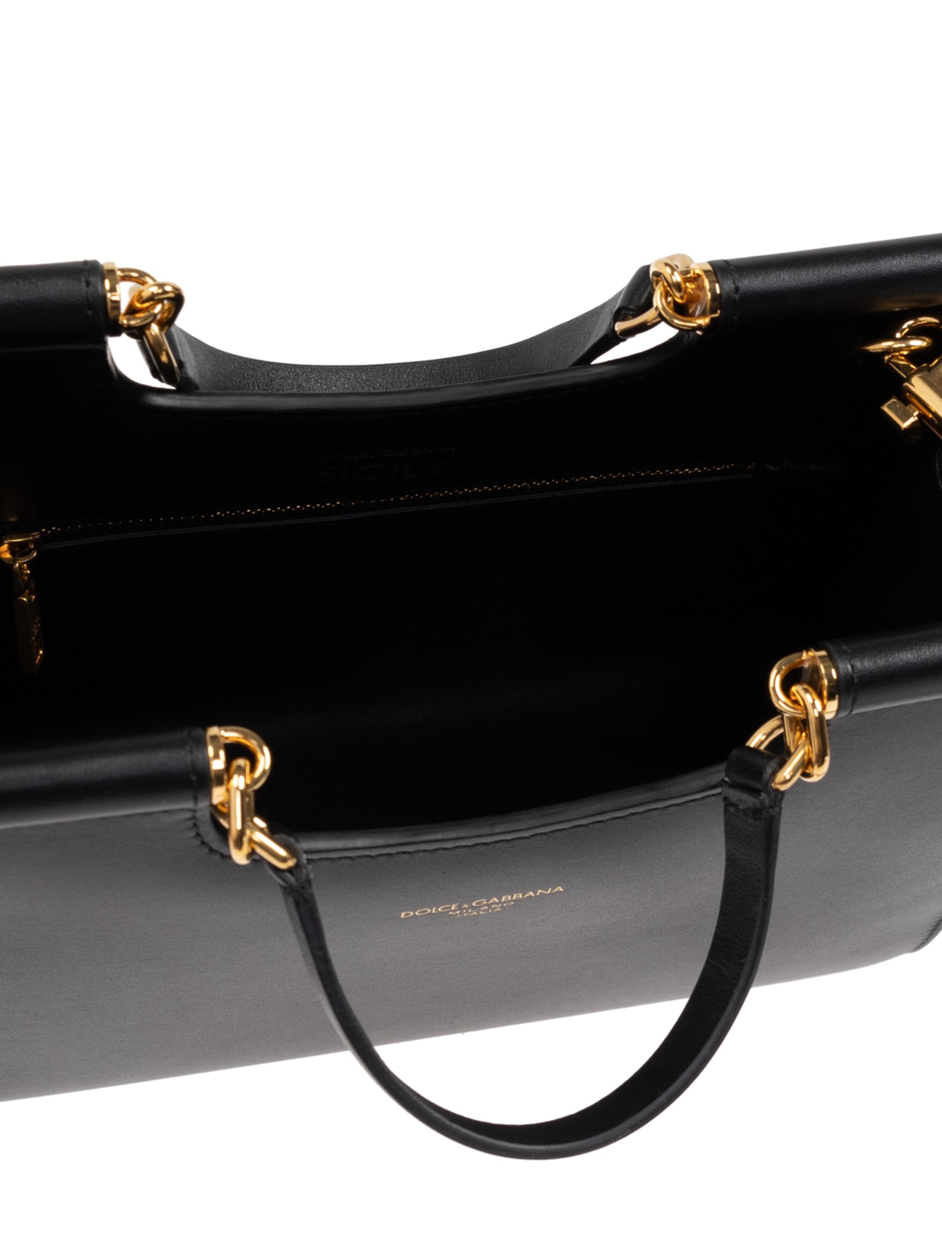 Dolce&Gabbana black bag with gold hardware