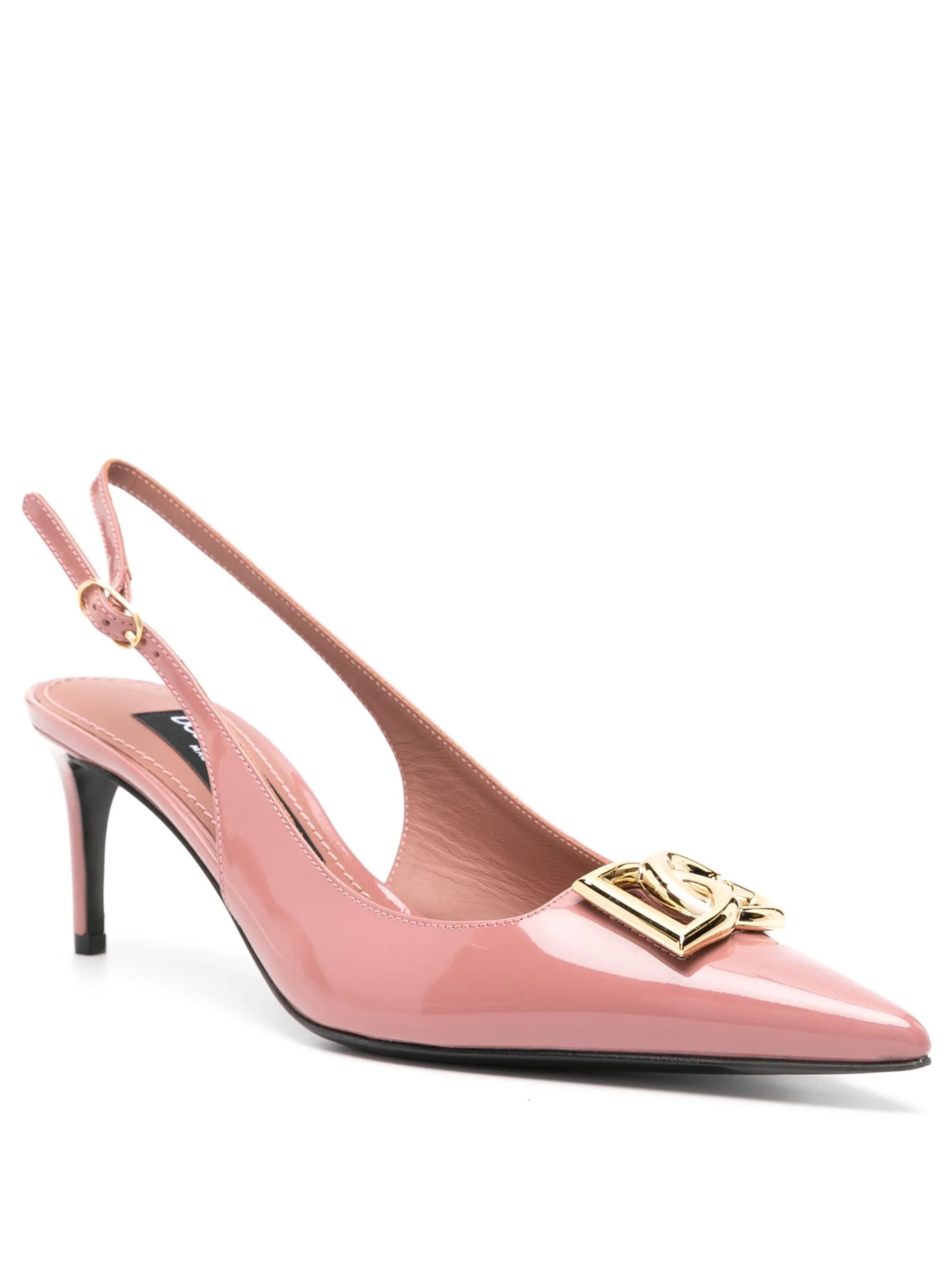 Dolce&Gabbana pink slingbacks with DG logo heels