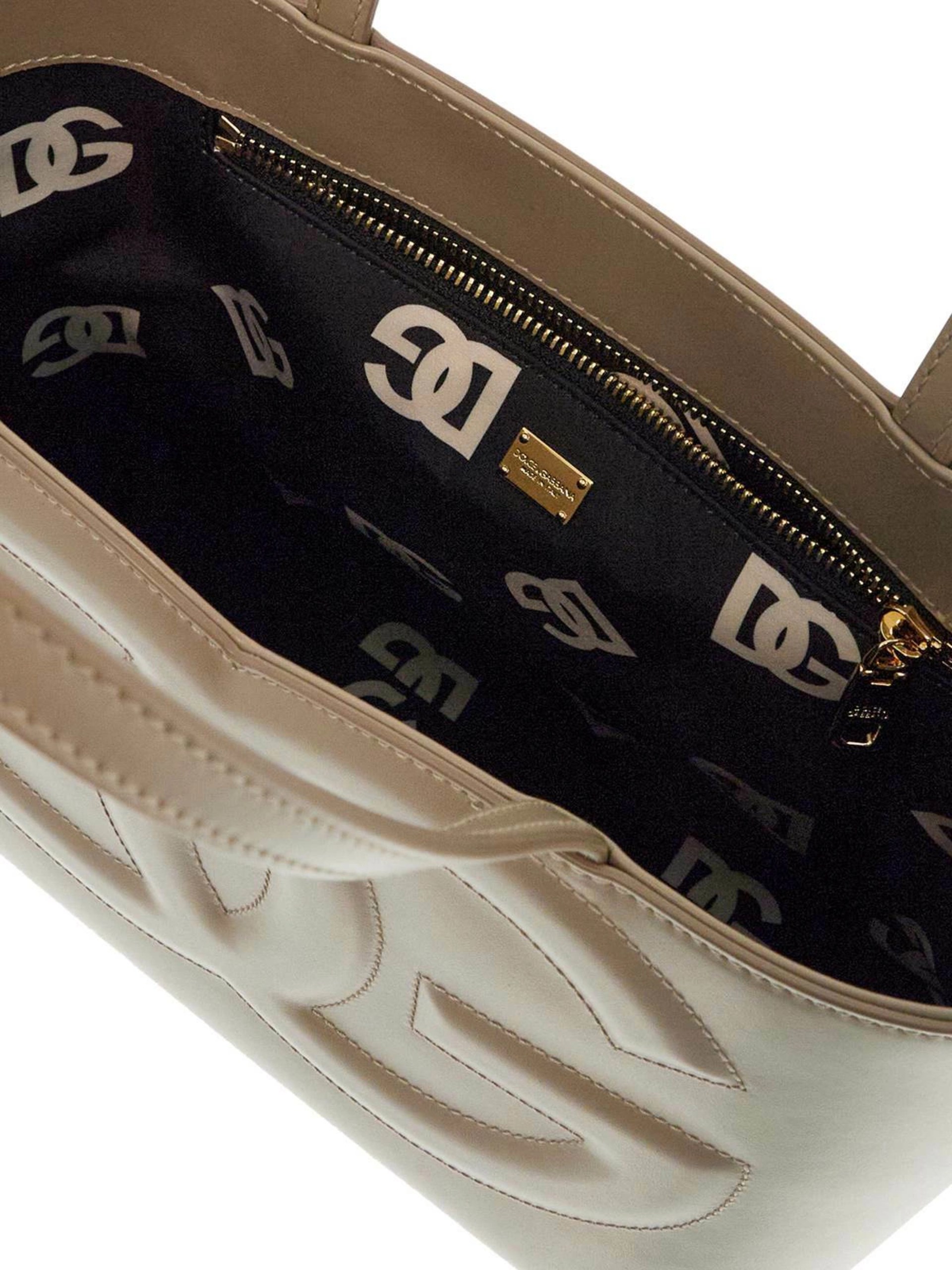 Dolce&Gabbana beige shopper bag with DG logo