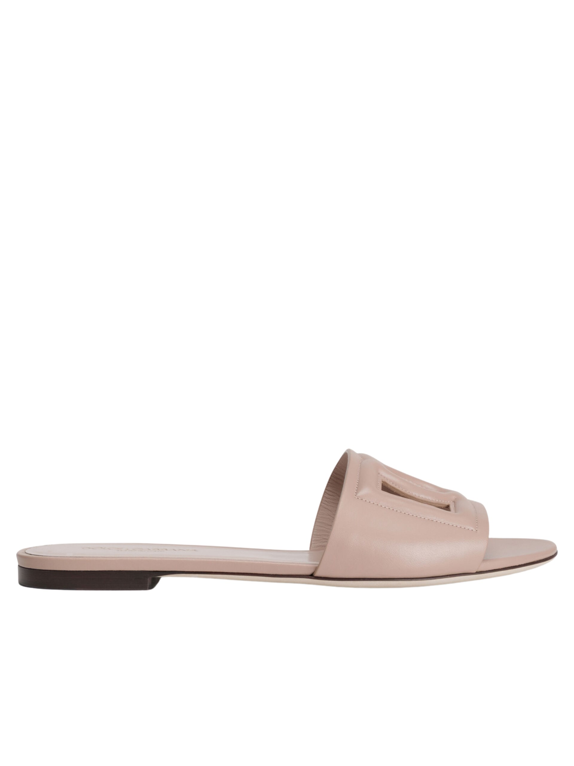 Dolce&Gabbana soft pink logo flip-flops