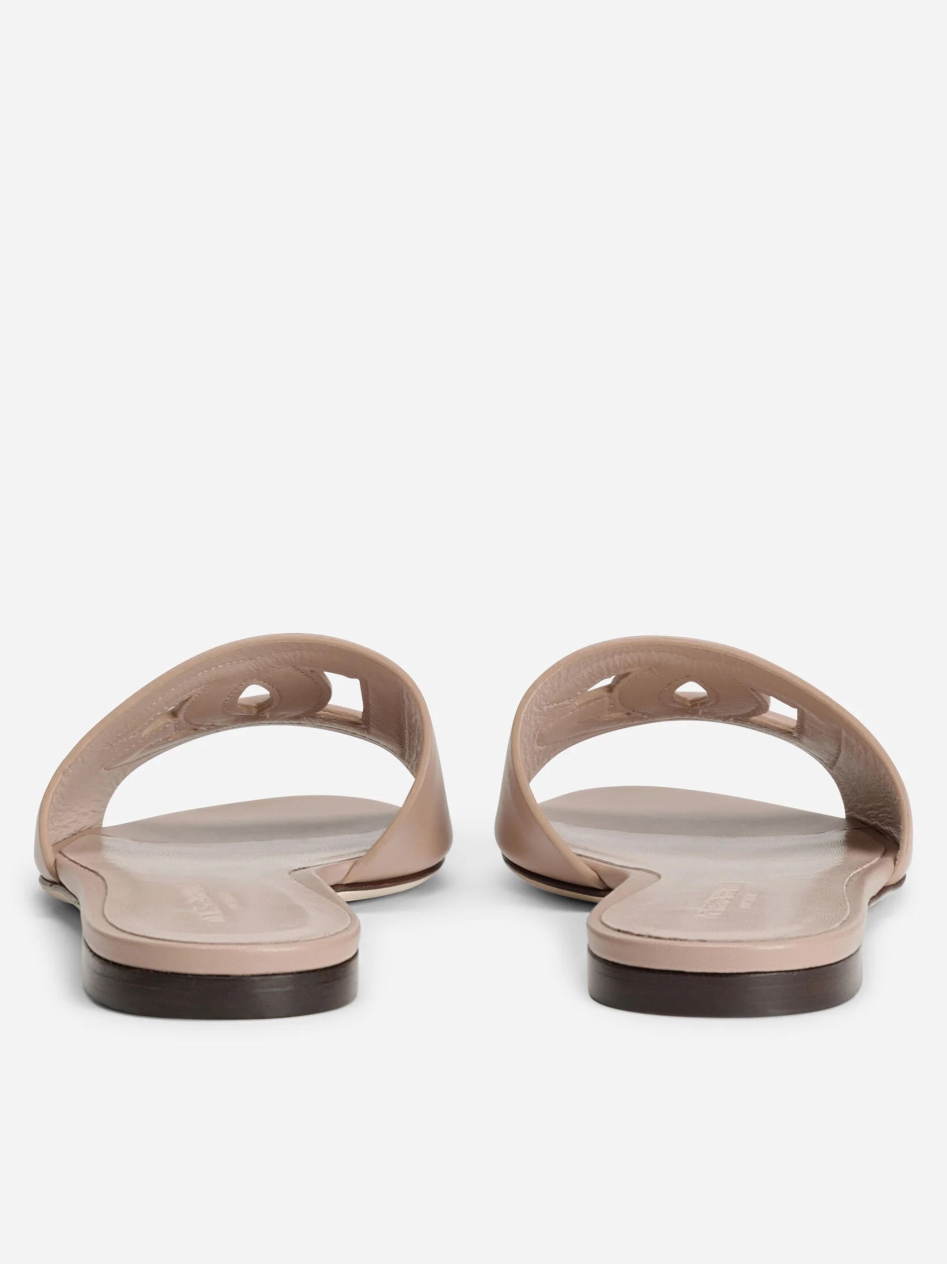 Dolce&Gabbana soft pink logo flip-flops