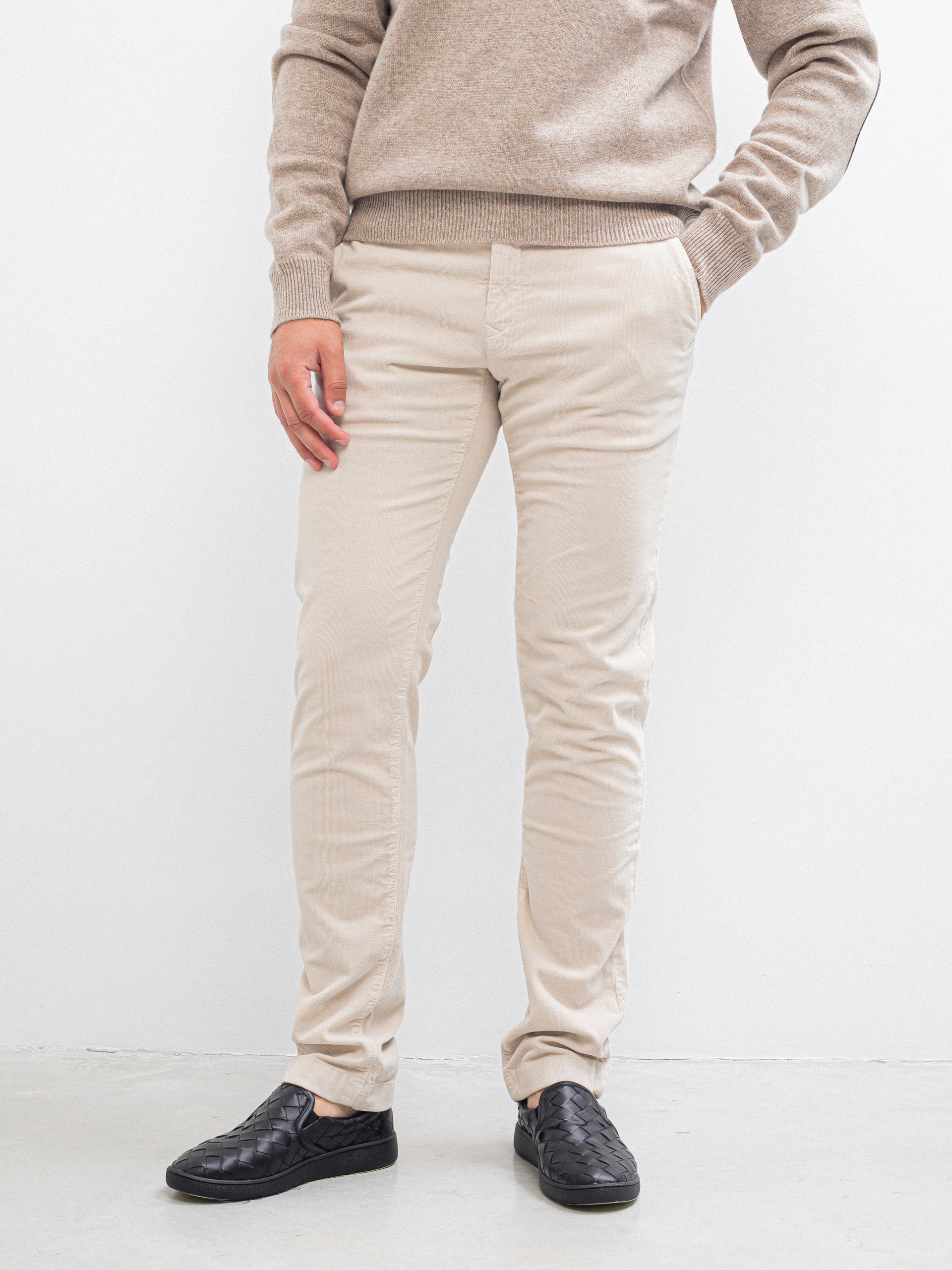 Jacob Cohën light beige corduroy cotton trousers for men