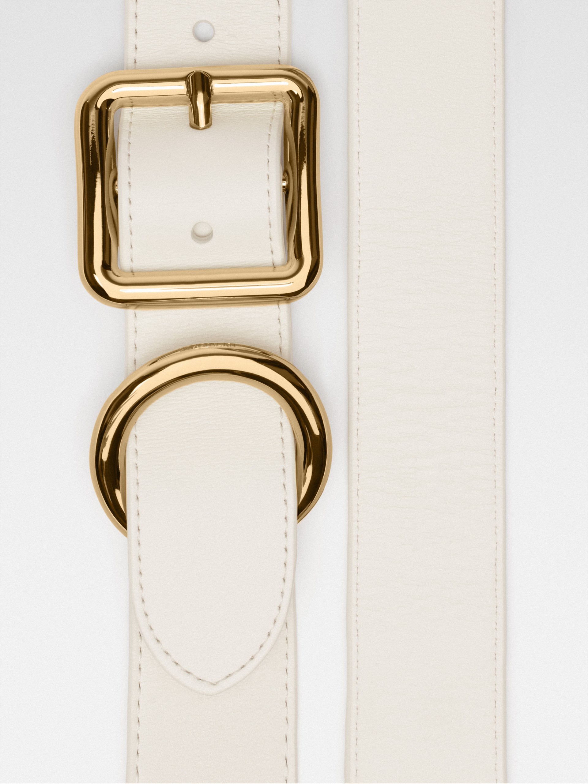 Світло-бежевий ремінь Jacquemus Regalo Circle And Square