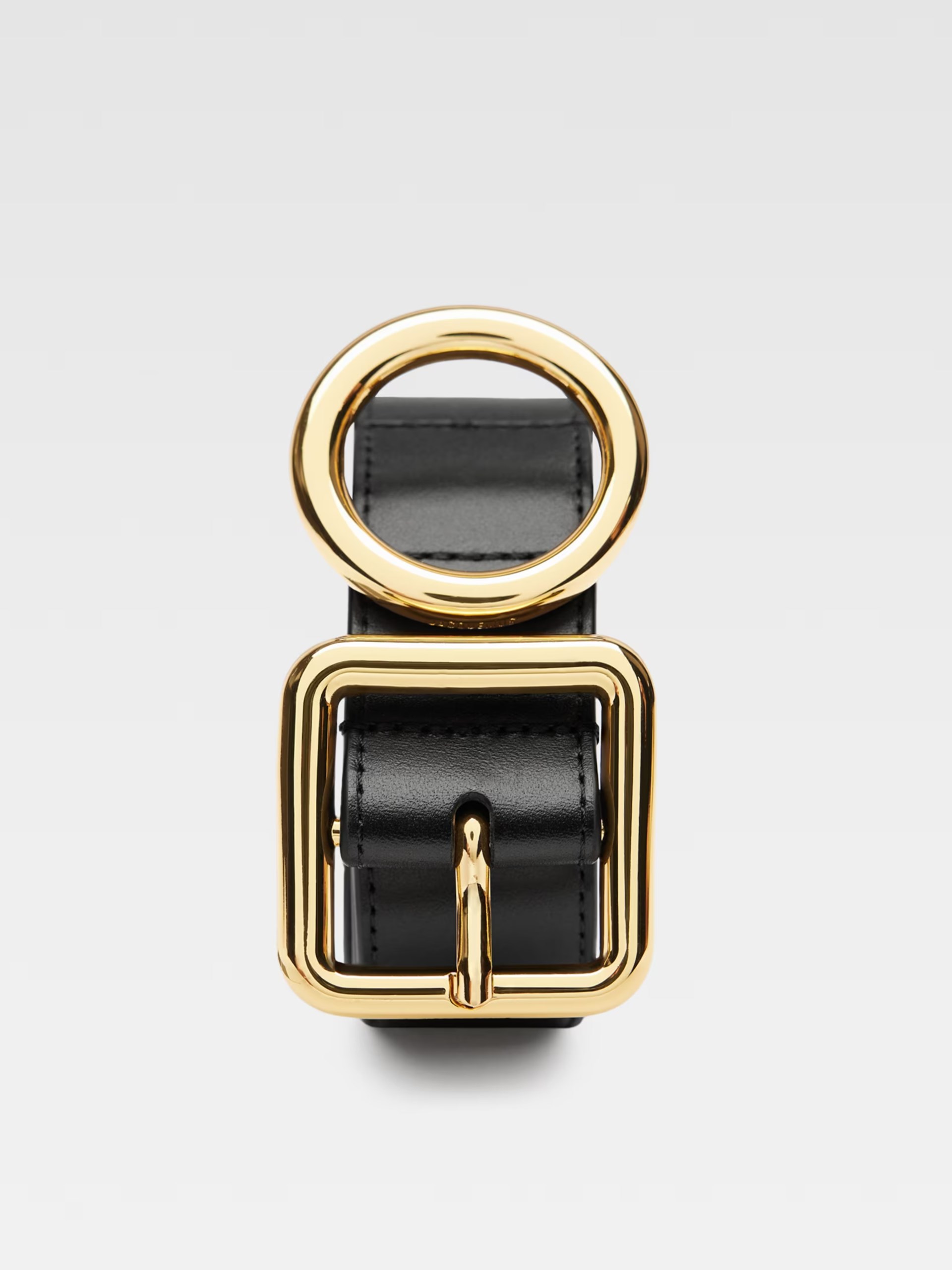 Чорний ремінь Jacquemus Regalo Circle And Square
