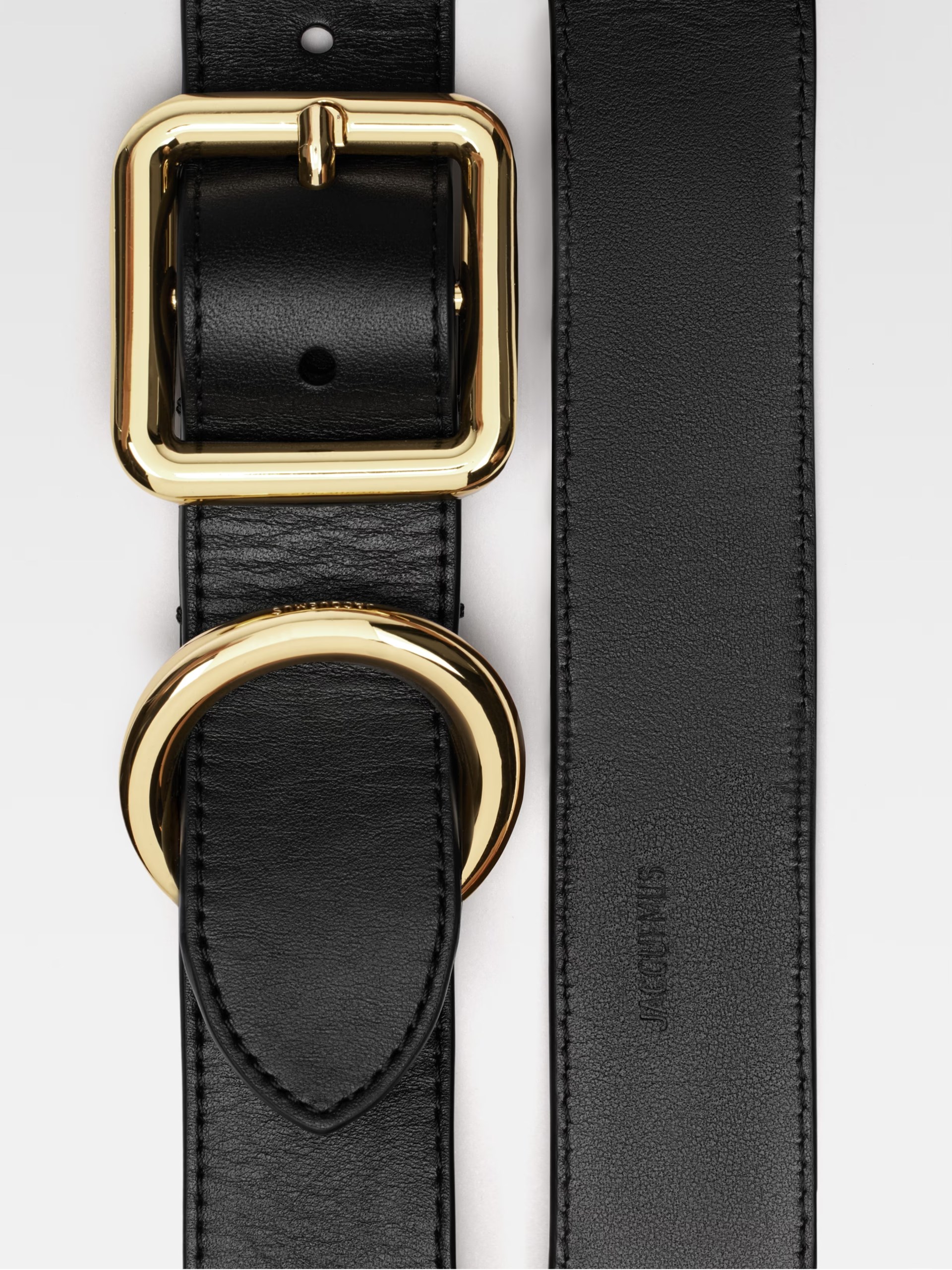 Чорний ремінь Jacquemus Regalo Circle And Square