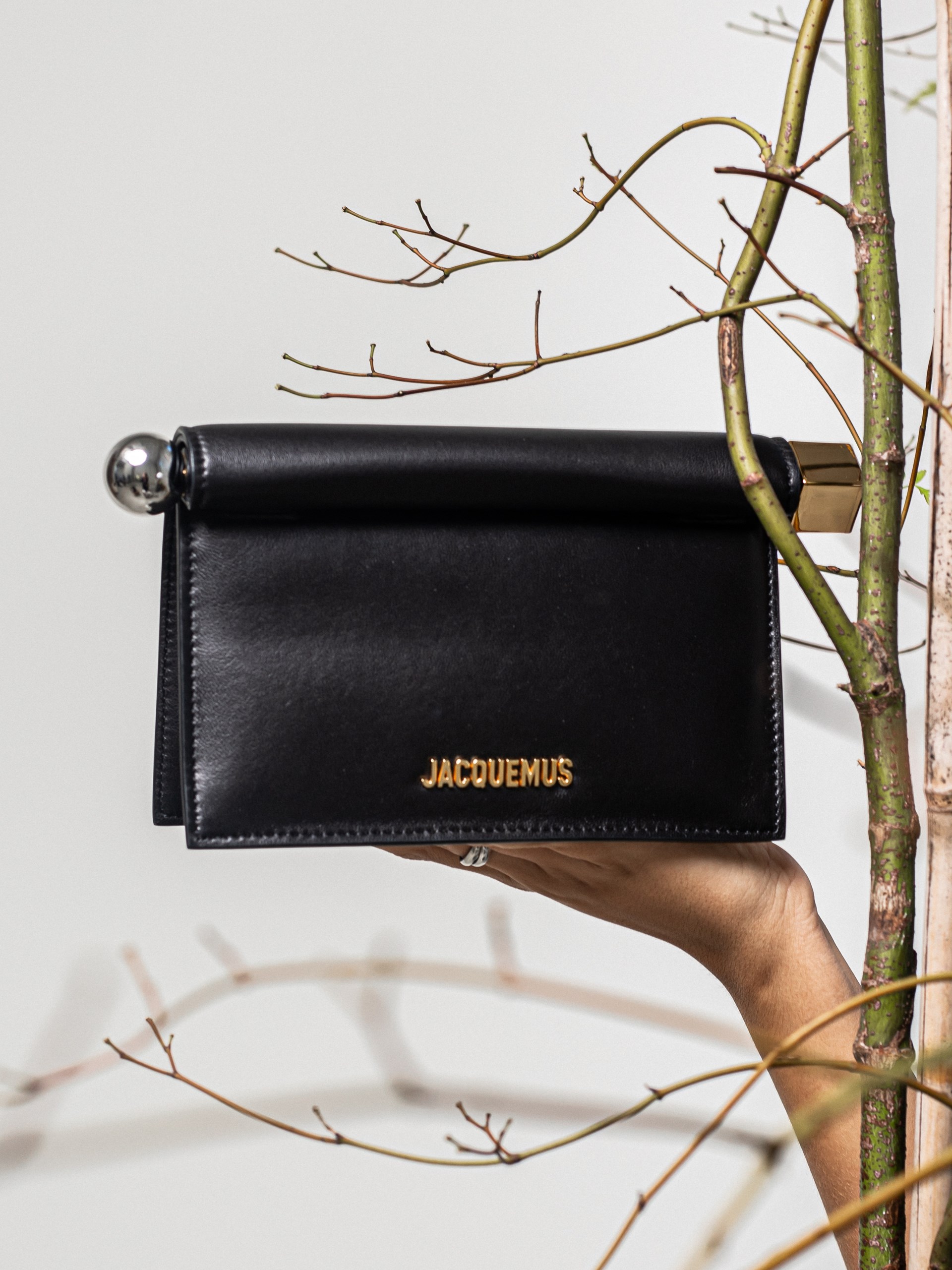 Jacquemus La Petite Pochette Rond Carré cross body bag in black
