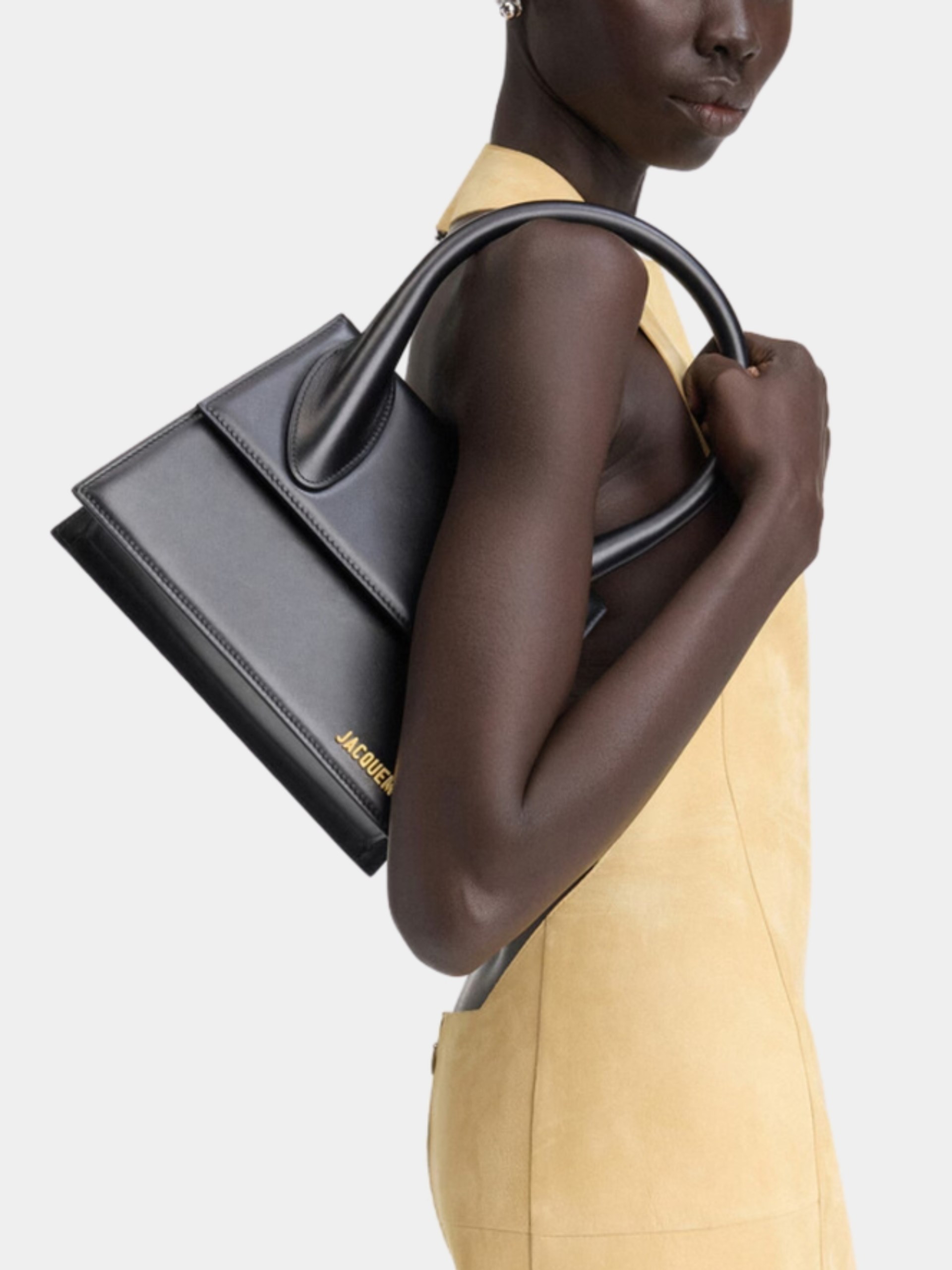 Чорна сумка Jacquemus Le grand Chiquito Large зі шкіри