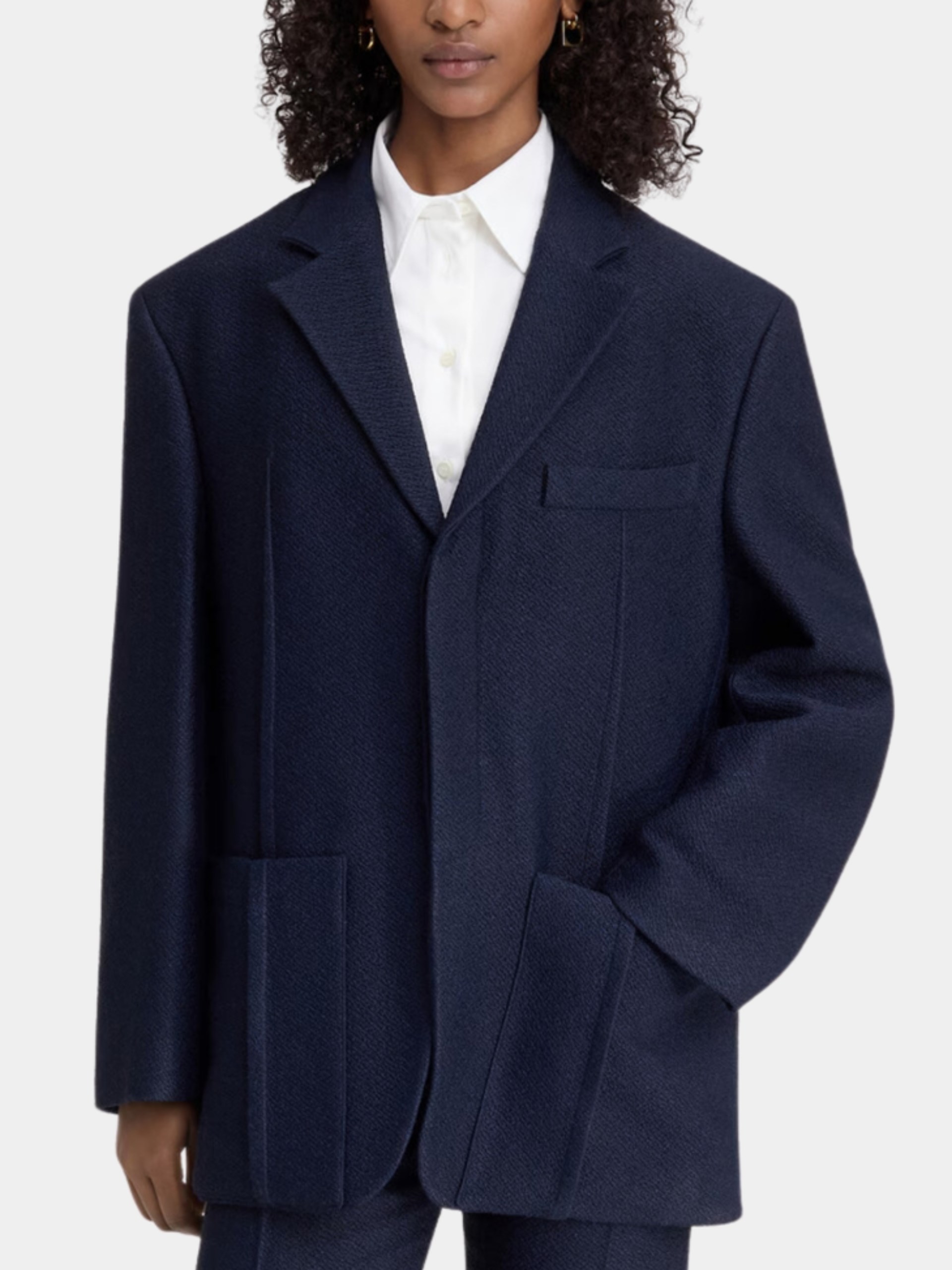 Jacquemus navy viscose and wool jacket