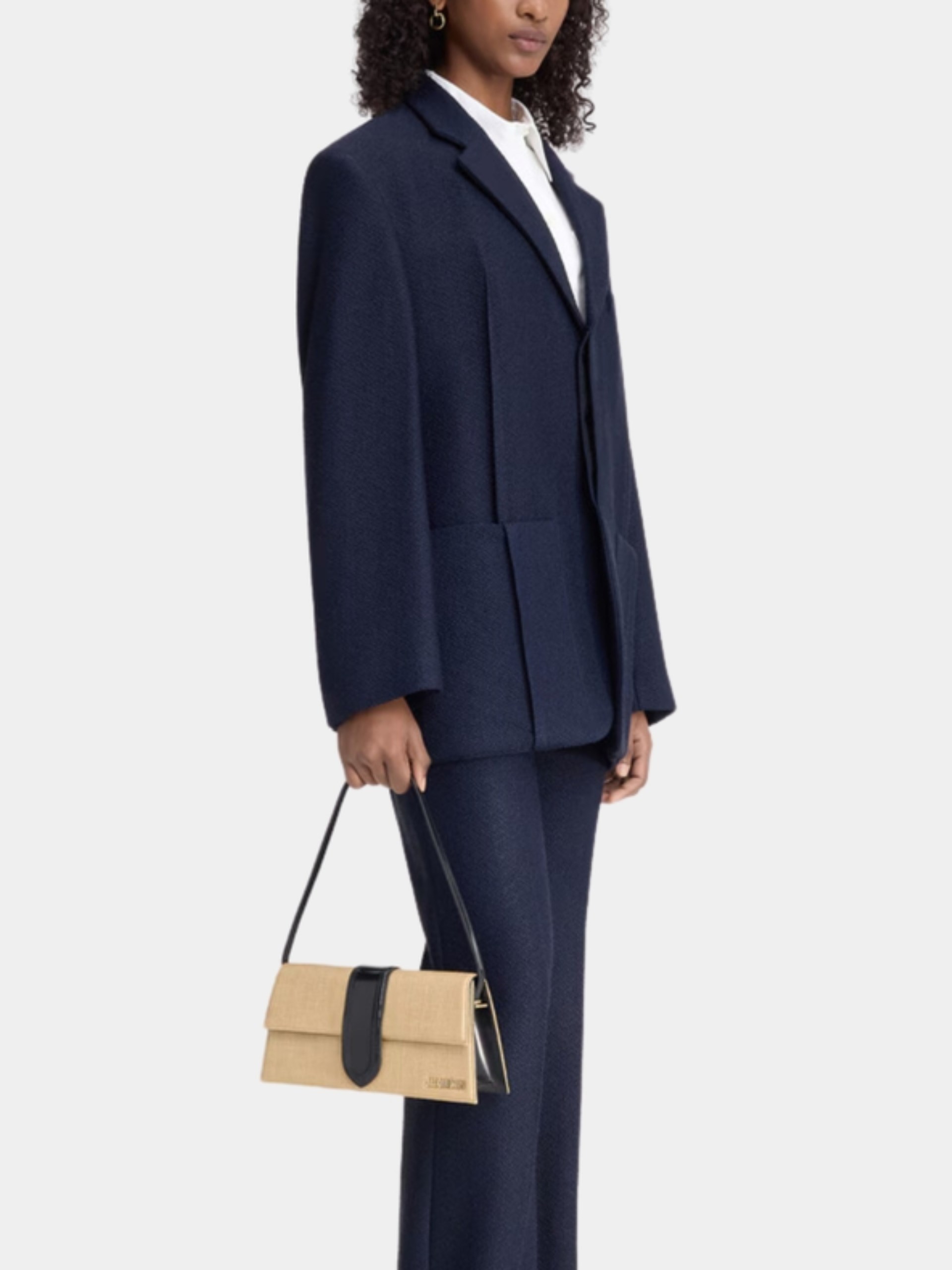 Jacquemus navy viscose and wool jacket