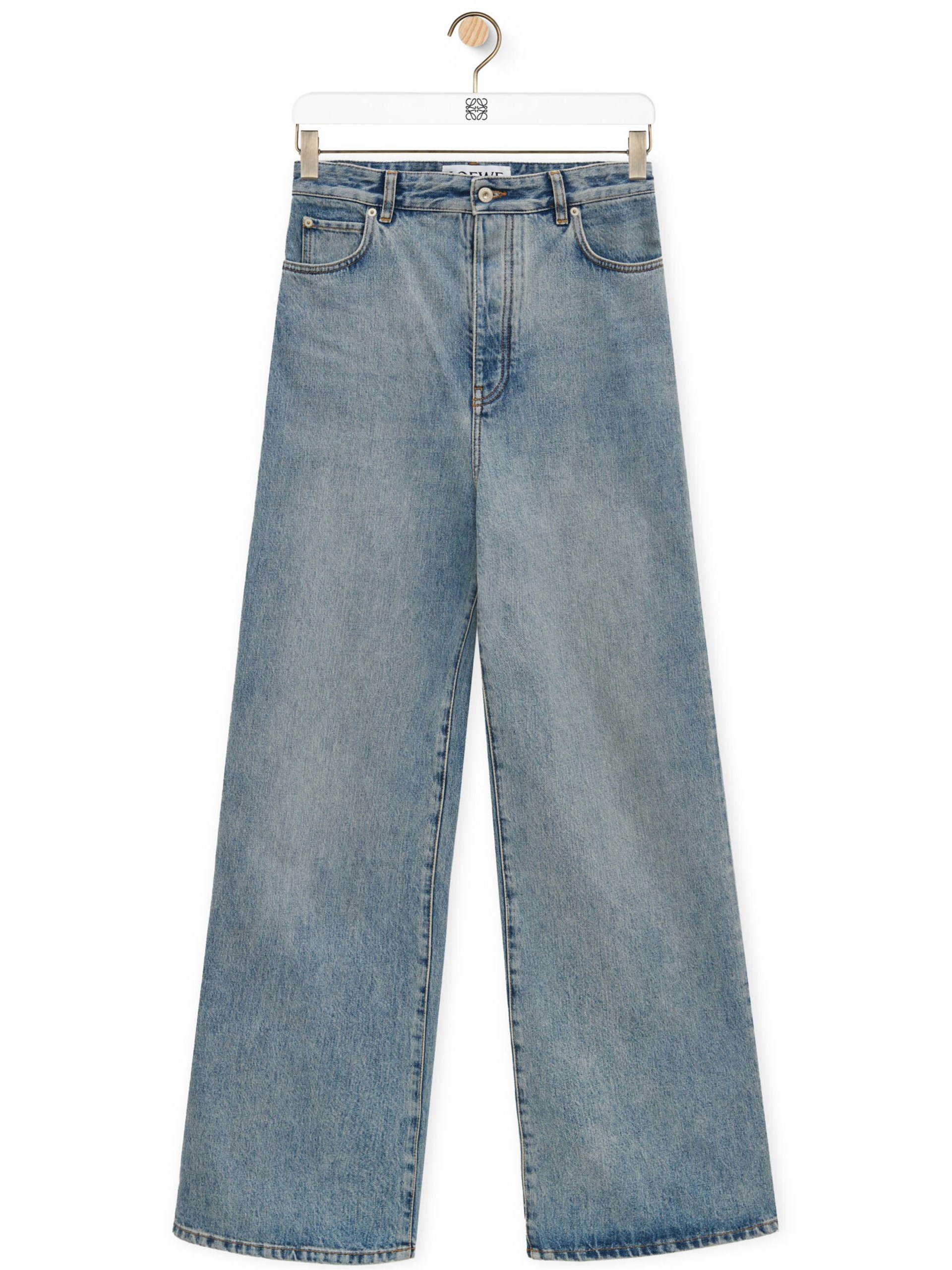 Loewe men's straight-leg wide-leg jeans
