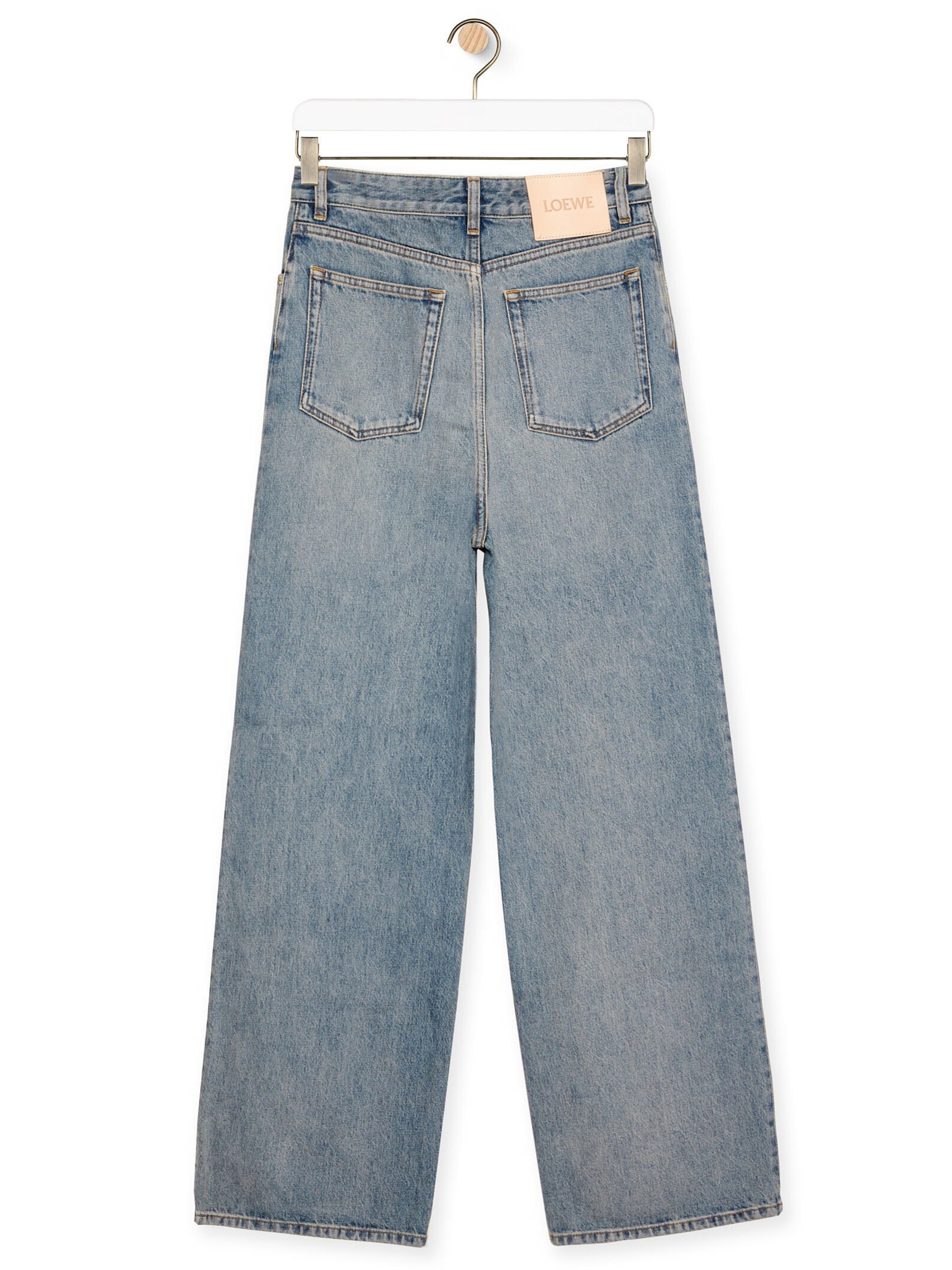 Loewe men's straight-leg wide-leg jeans