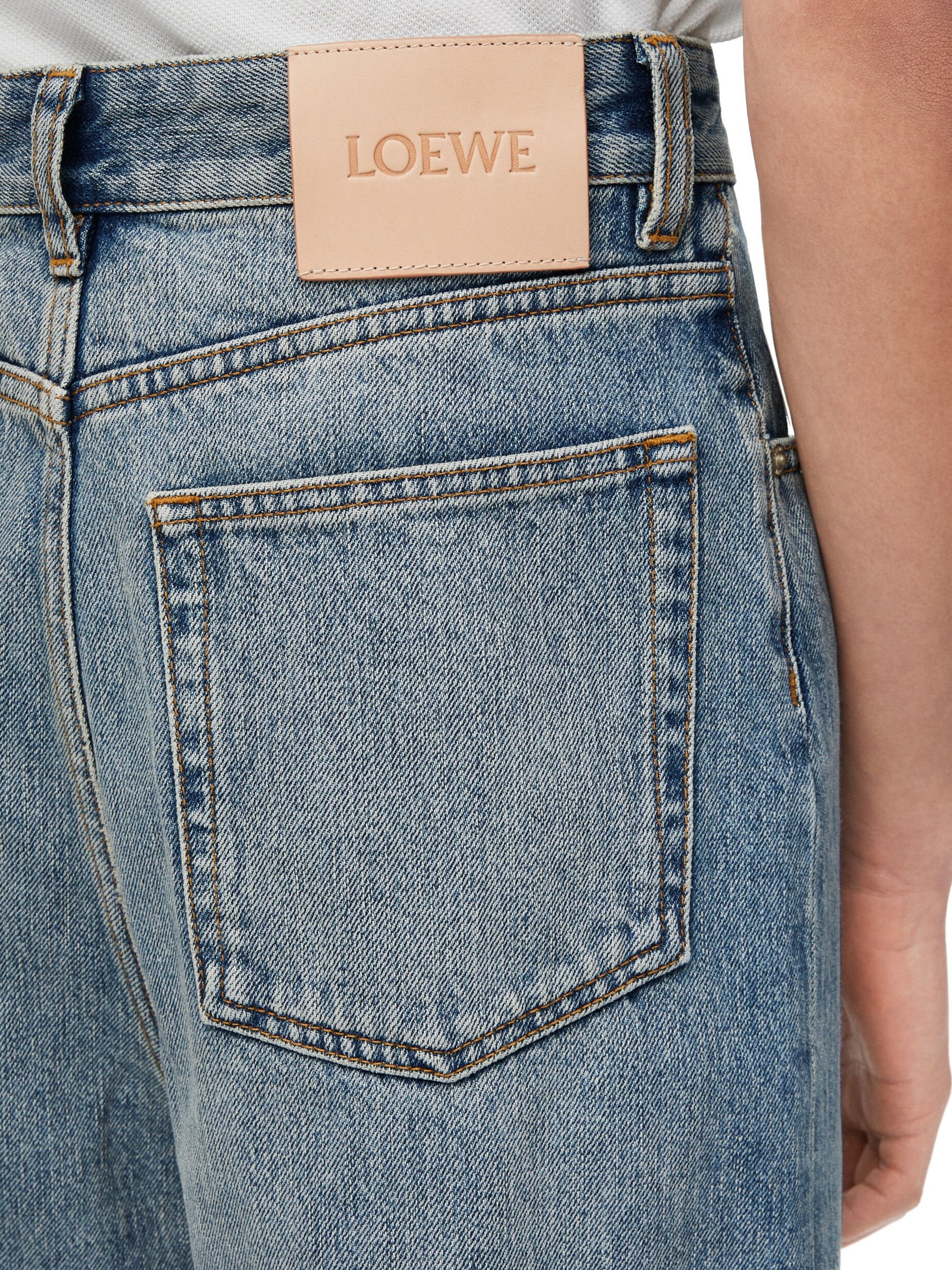 Loewe men's straight-leg wide-leg jeans