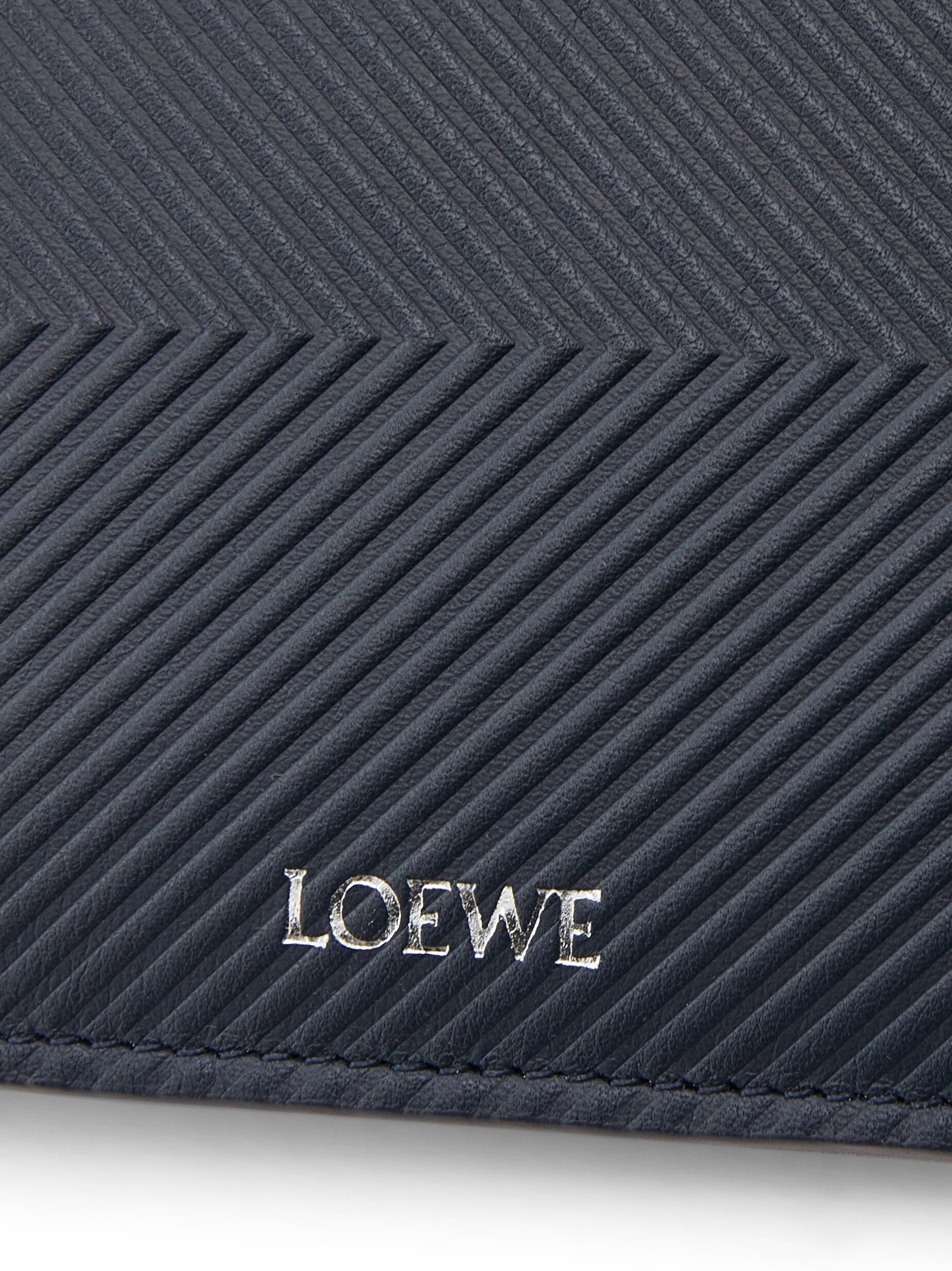 Loewe dark blue textured leather wallet