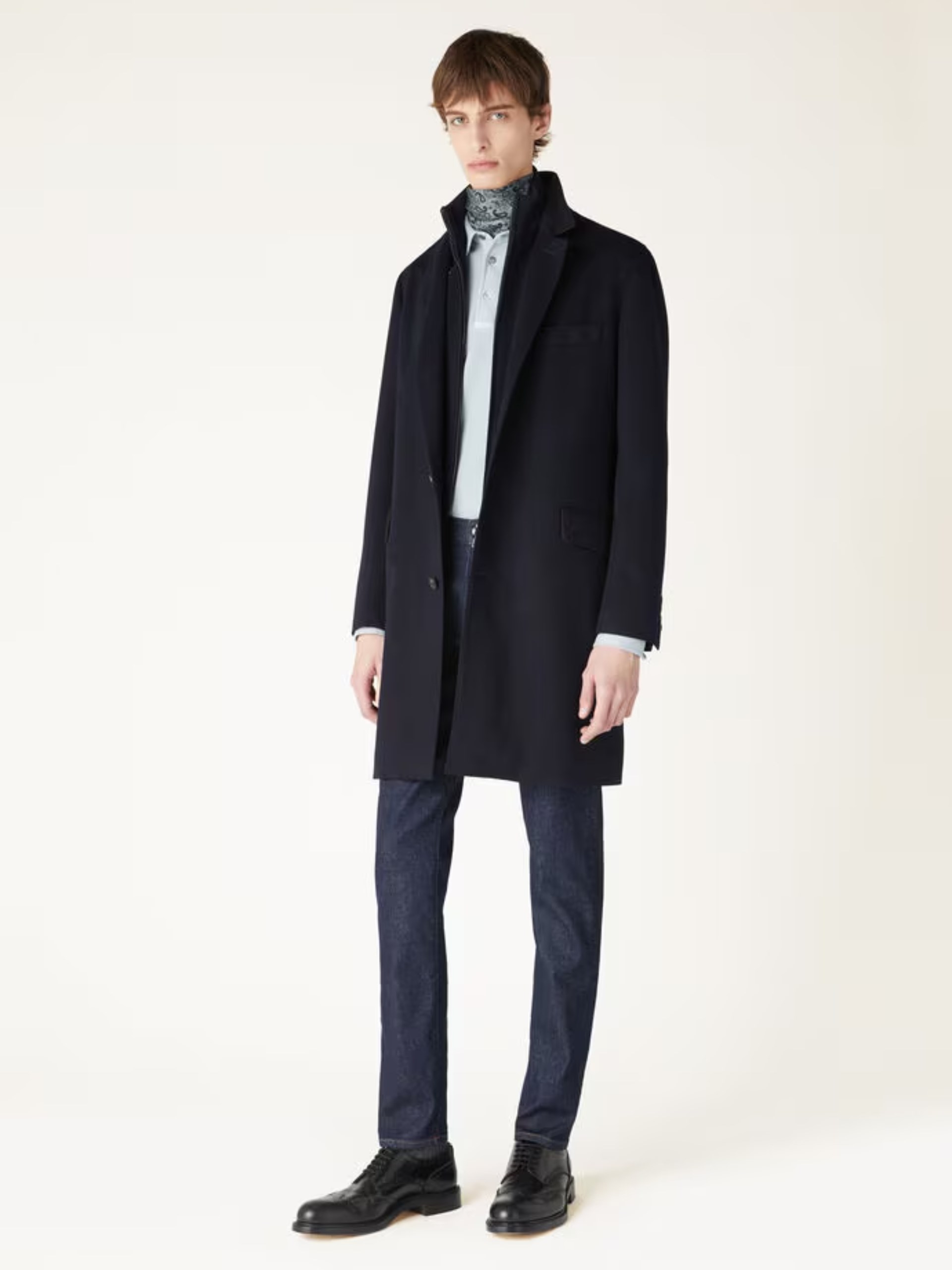 Loro Piana Martingala Men's Navy Storm System® Coat