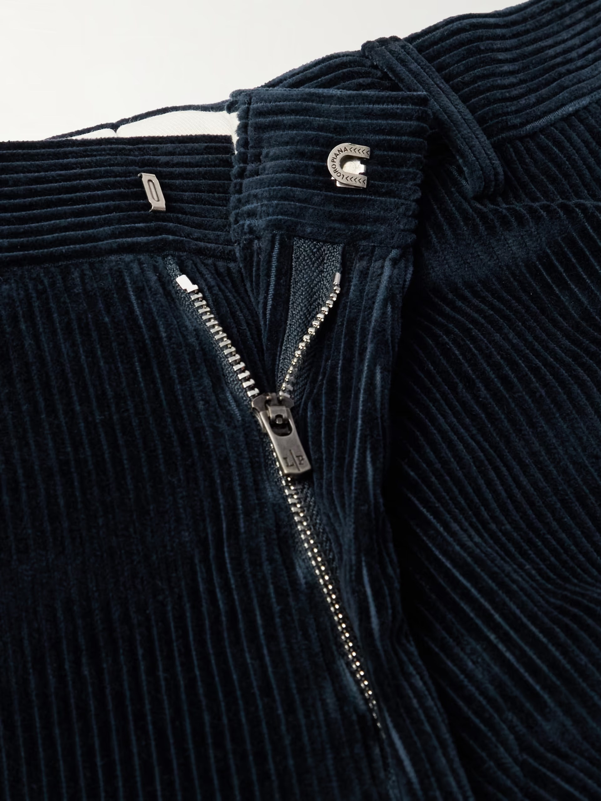 Loro Piana Jarno men's straight trousers in cotton and corduroy