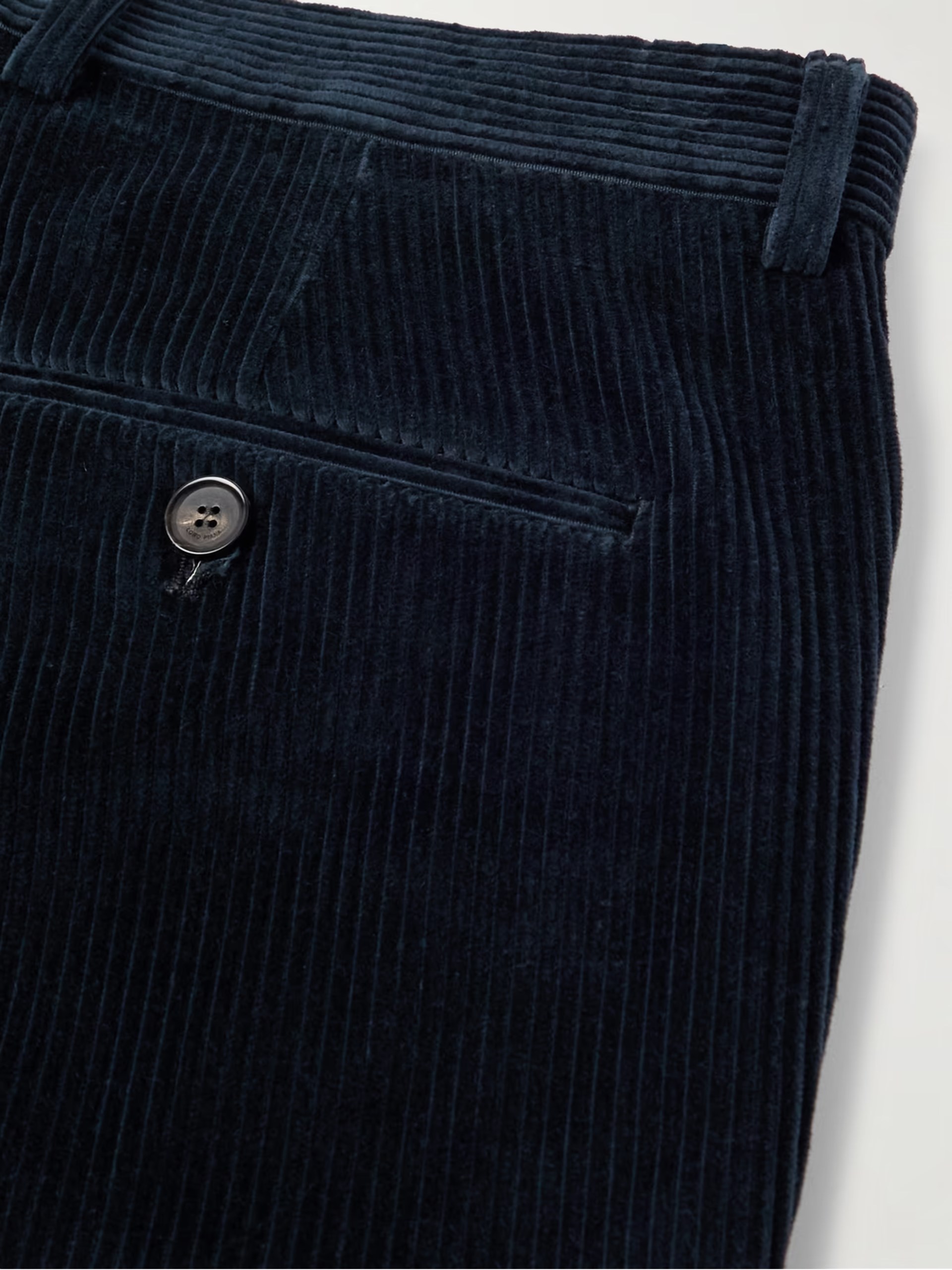 Loro Piana Jarno men's straight trousers in cotton and corduroy